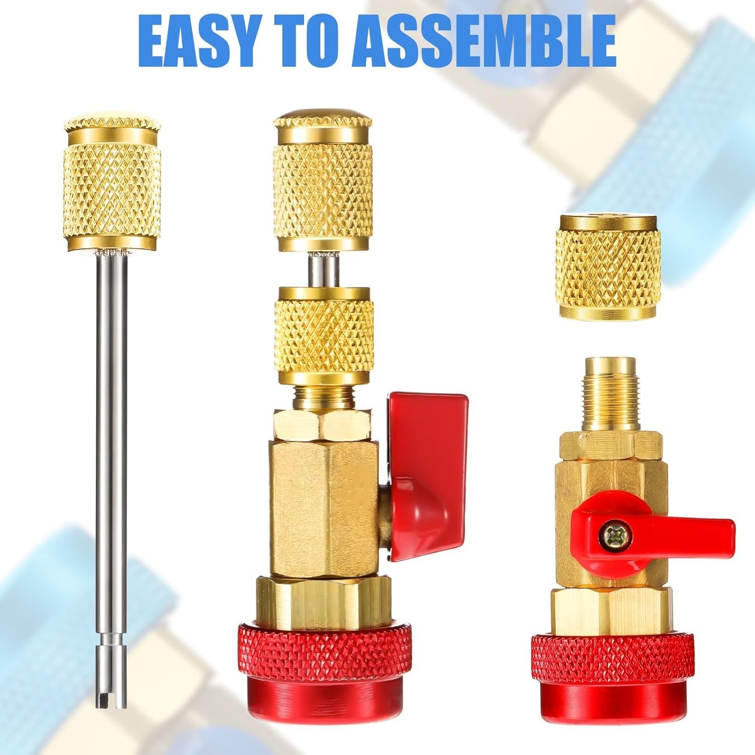 Essential 35-Piece Valve Core Remover Tool Set for R134A/R1234YF A/C Systems