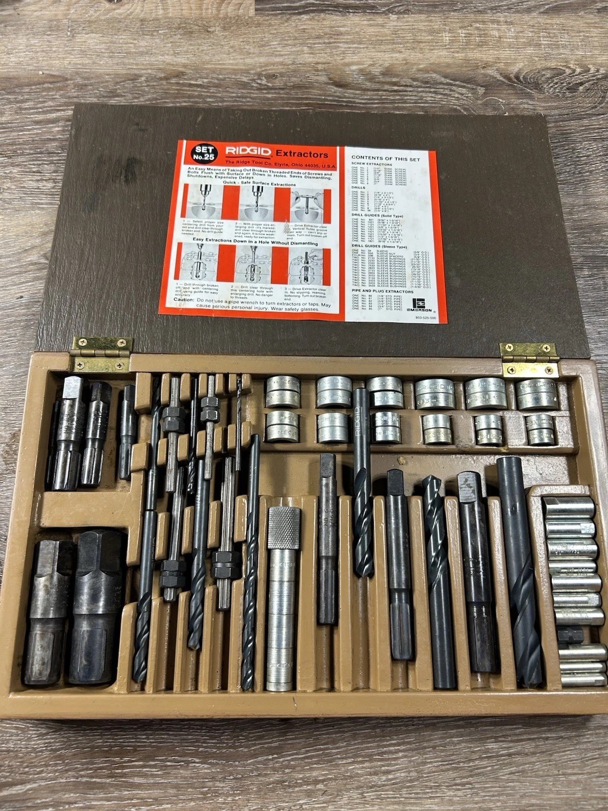 Rigid No. 25 Screw/Bolt/Pipe extractor Nice Shape.