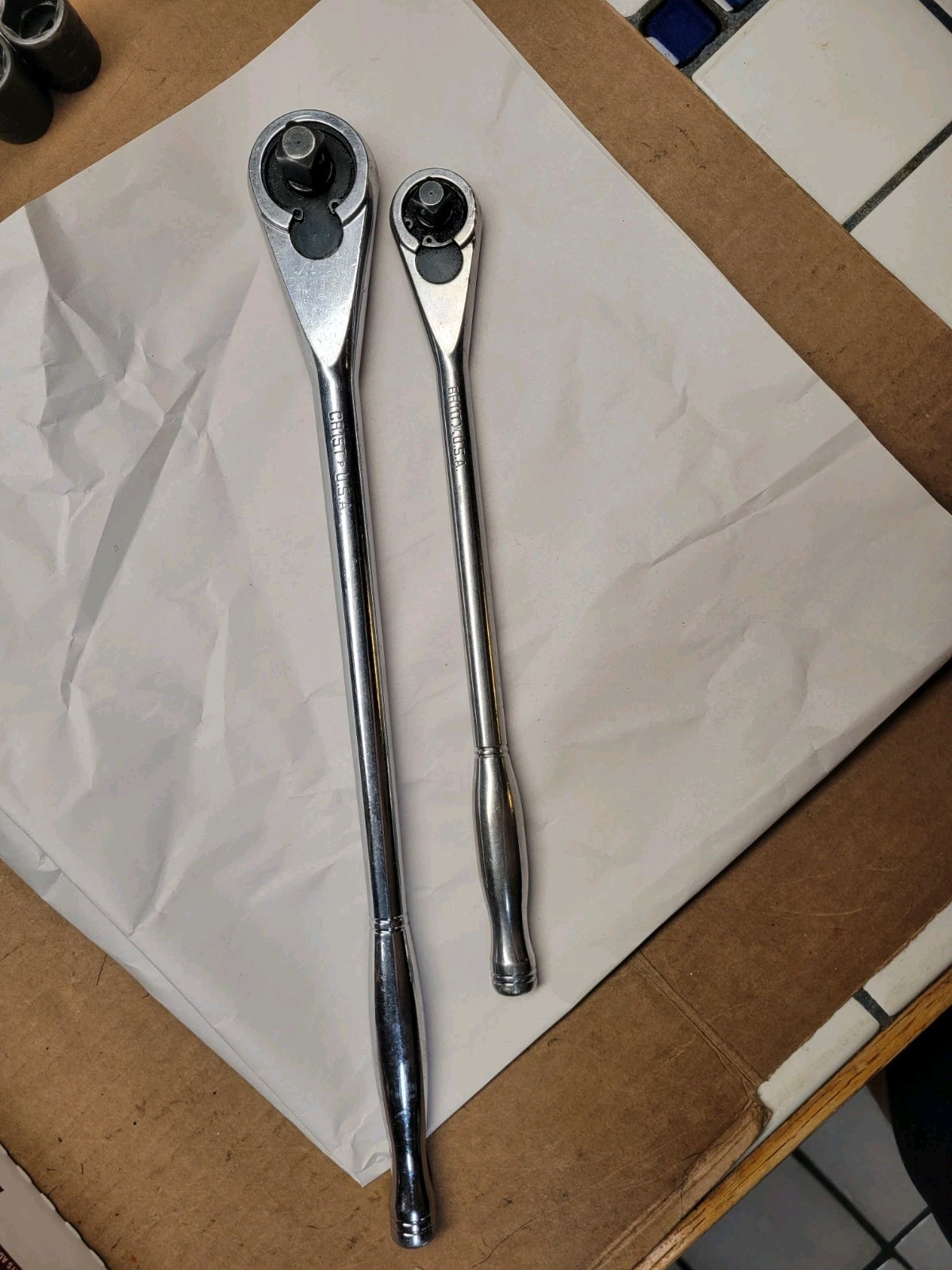 Matco Tools USA 1/2″& 3/8″ Drive Chrome Fixed Head 15″CR15T & 11″ BR11T RATCHETS