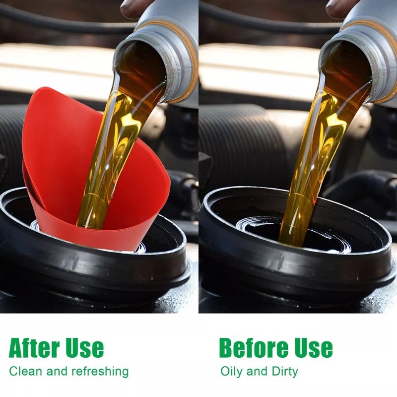 2X Universal Flexible Oil Draining Funnel Fluid Car Engine Longer Refueling Tool