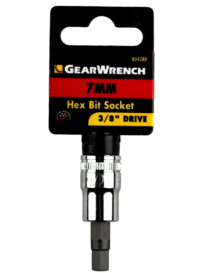 GEARWRENCH 80428D 7mm – 3/8″ Drive Hex Bits Sockets MM Metric Tools New-LOT OF 8