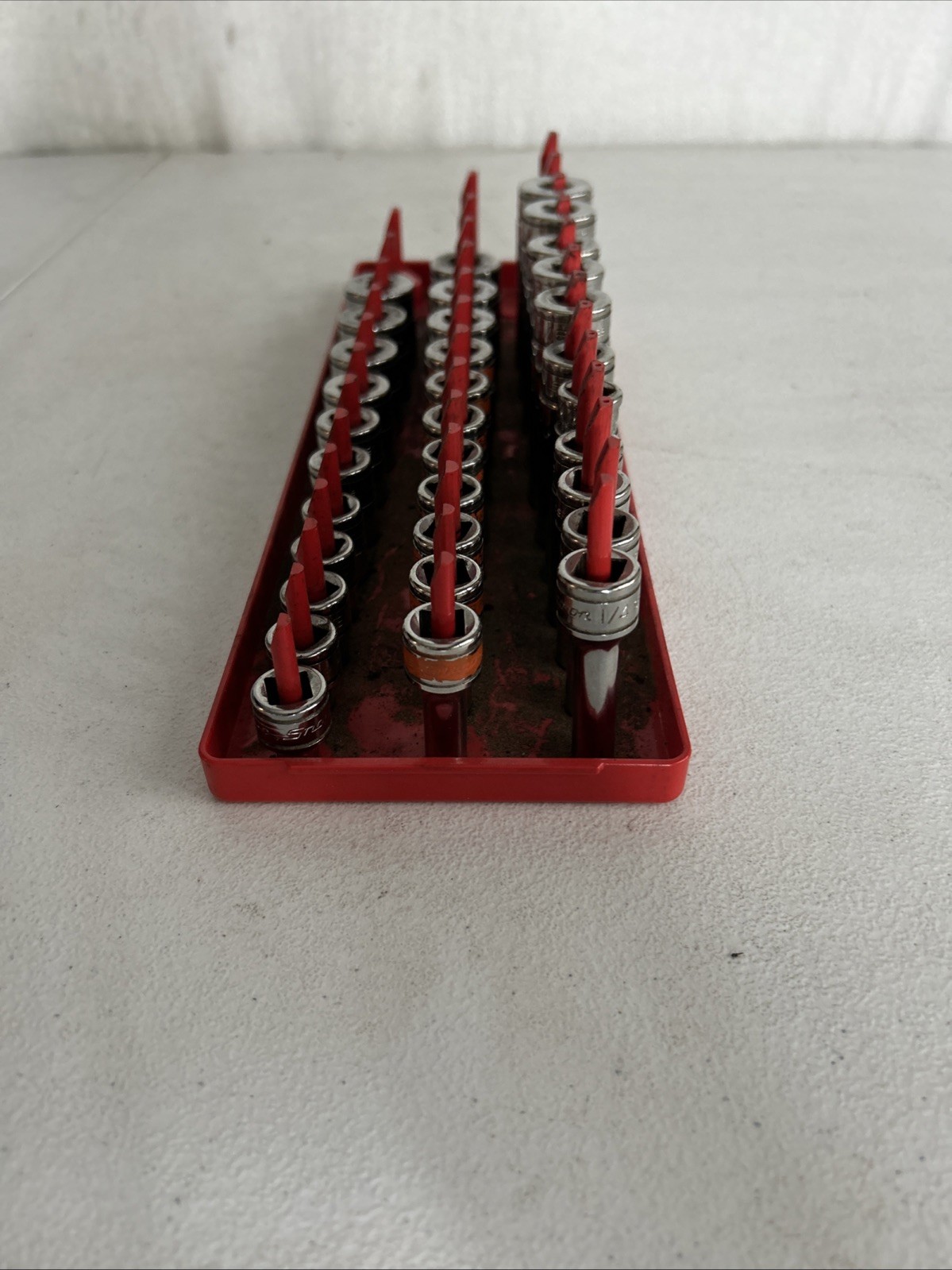 Snap-On Socket Set 7/8 Thru 1/4 sockets of three different depths ￼￼Three Sizes