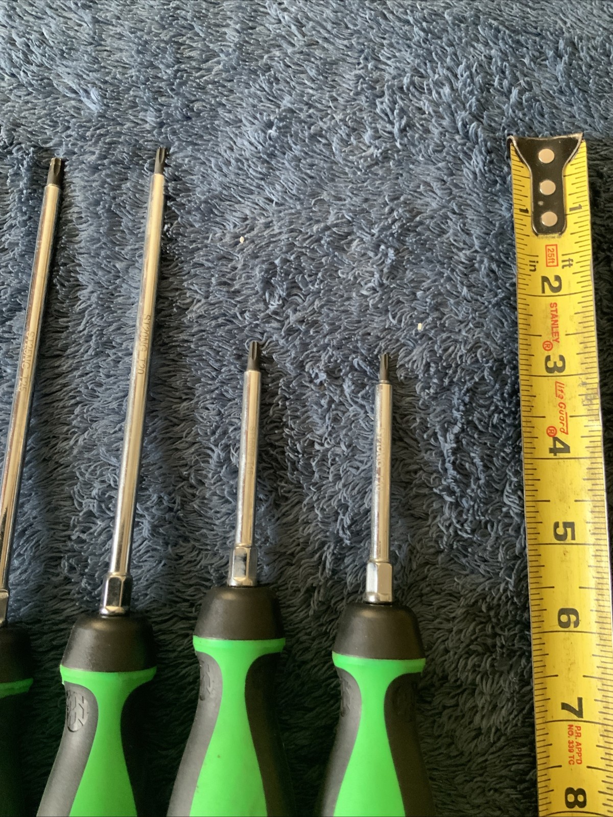 Mac Tools 4pc Torx Screwdrivers, Green, Tt25, T20, T15, T10…….