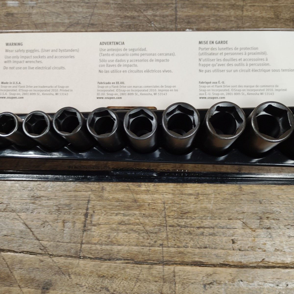 Snap-On 214SIMFMYA Deep Impact Socket Set 3/8″ 8-19mm 21mm 24mm NEVER USED