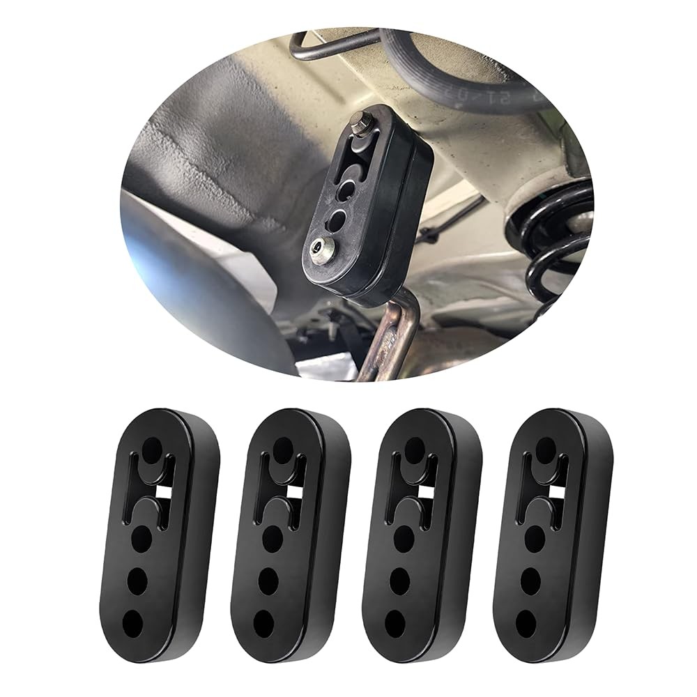 12mm Hole 4.25″ EPDM 4 Hole Exhaust Hanger Adjustable Muffler Shock Absorber …
