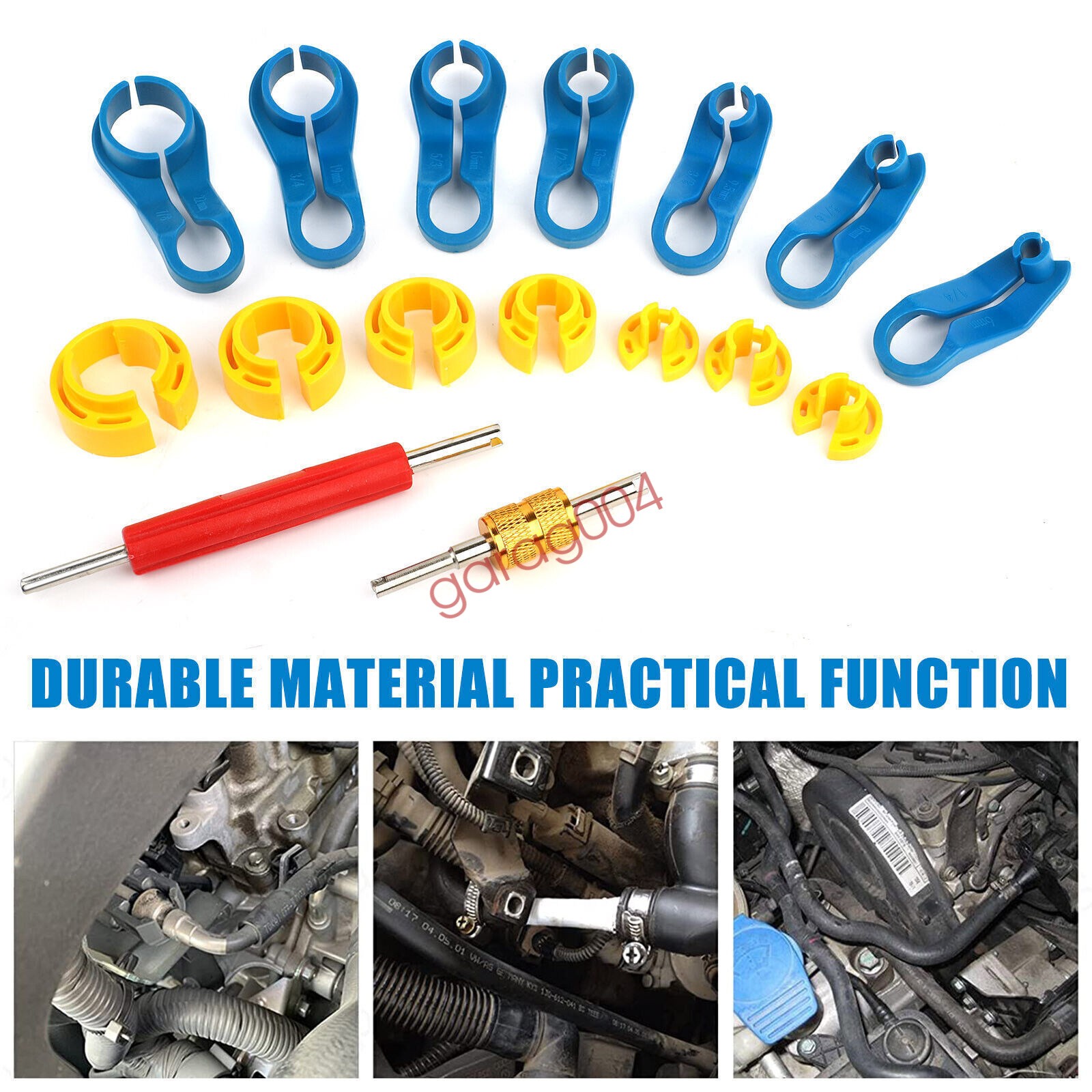16pcs AC Fuel Line Quick Disconnect Tools Set 7 Size Car w/Box Removal Tool Kit