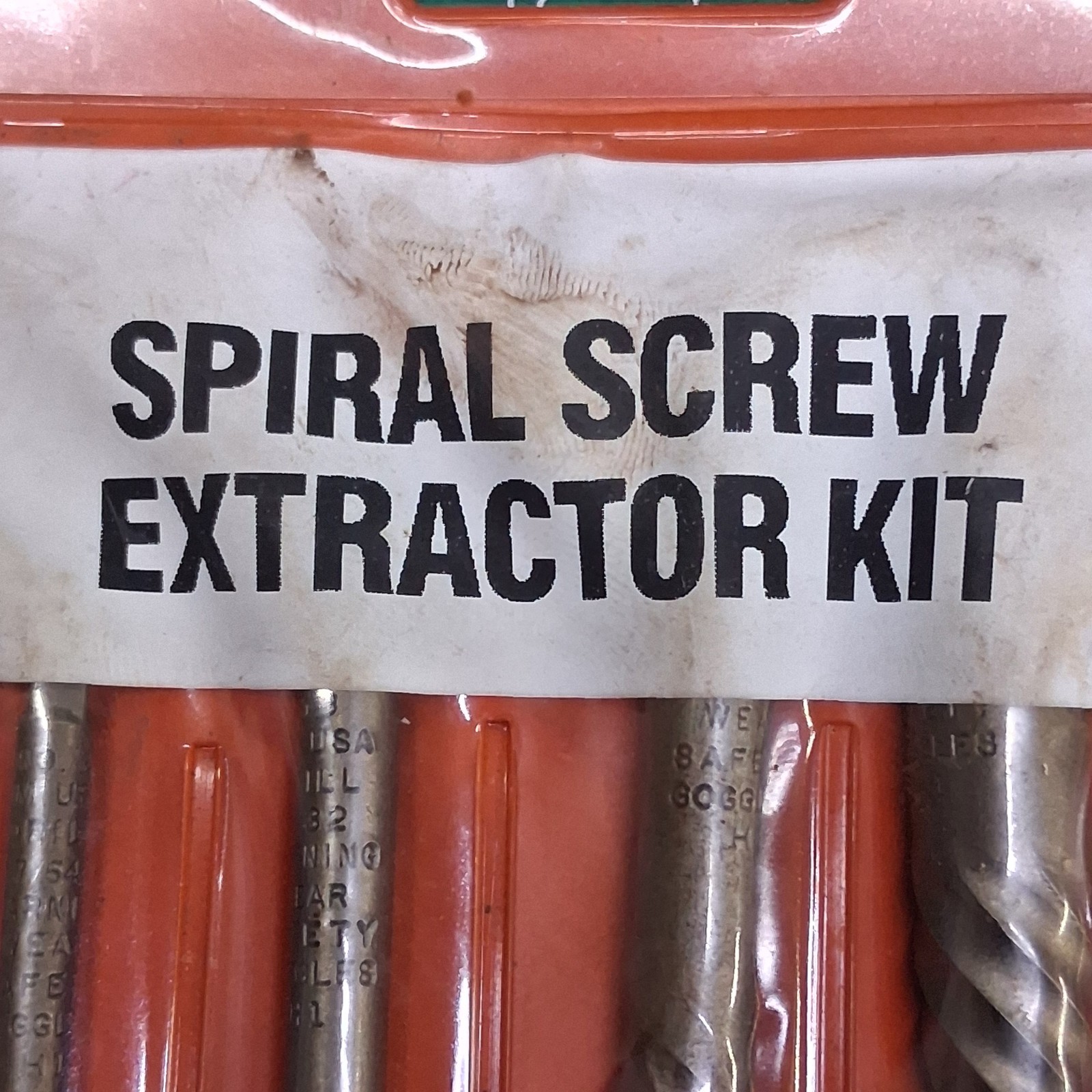 Vintage K-D Tools 2419 Spiral Fluted Twist Bolt Screw Extractor Bit 4-Piece Set