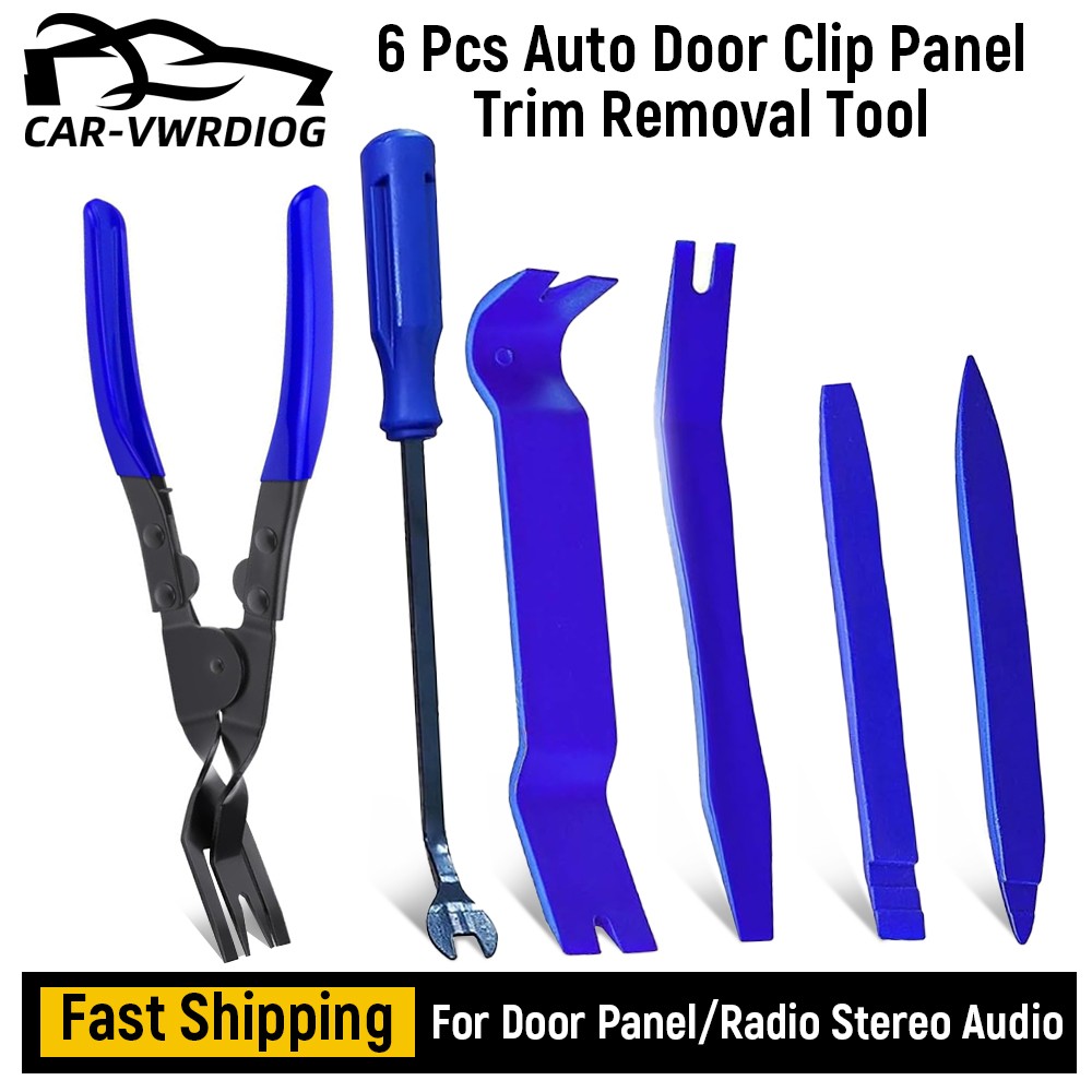 6PCS Automotive Trim Removal Handle Pliers Tool Retainer Door Panel Fastener Set