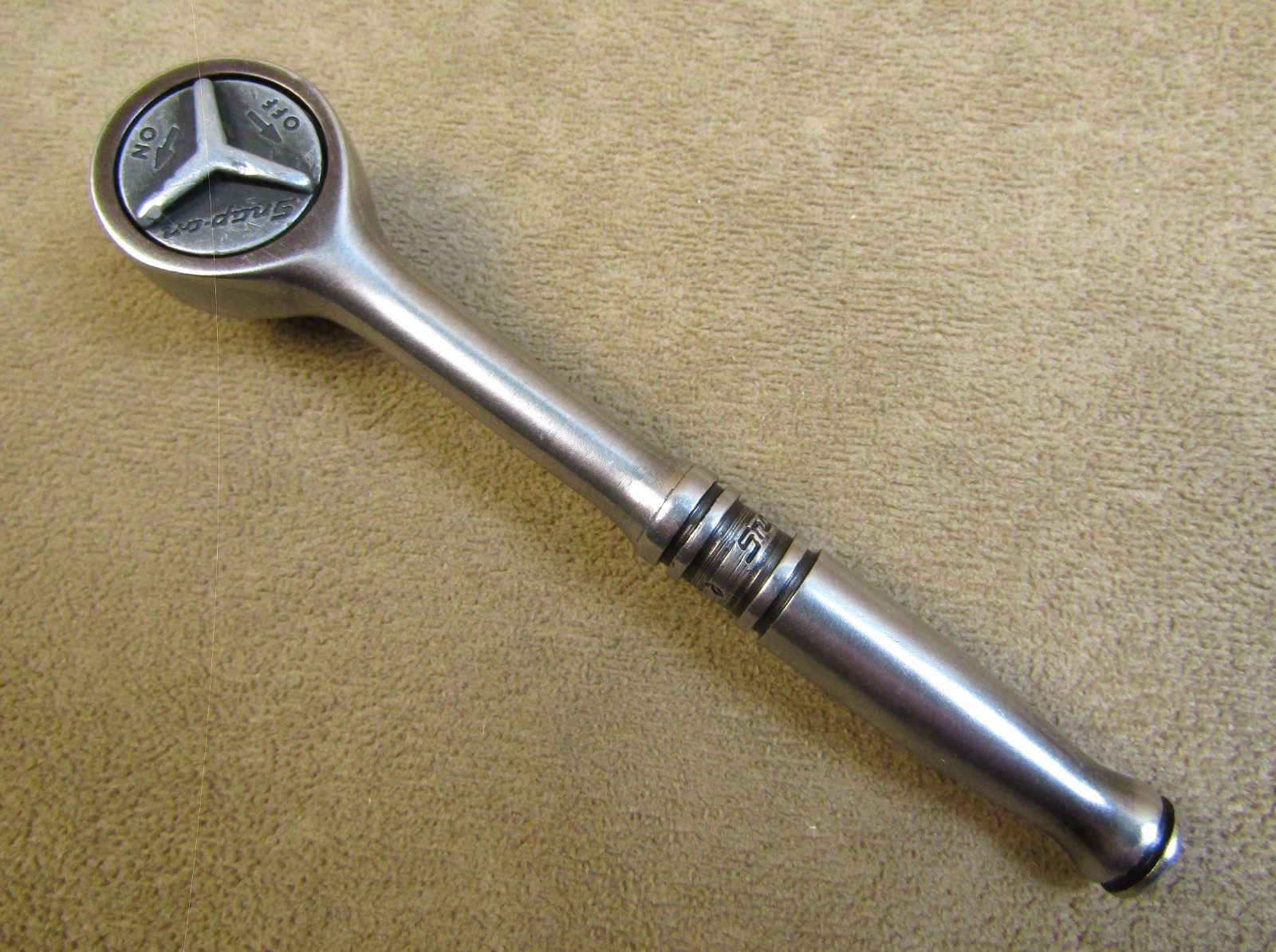 NICE! SNAP ON NO.GTM739 1/4″ DRIVE 4.5″ SHORT HANDLE INDUSTRIAL FINISH RATCHET
