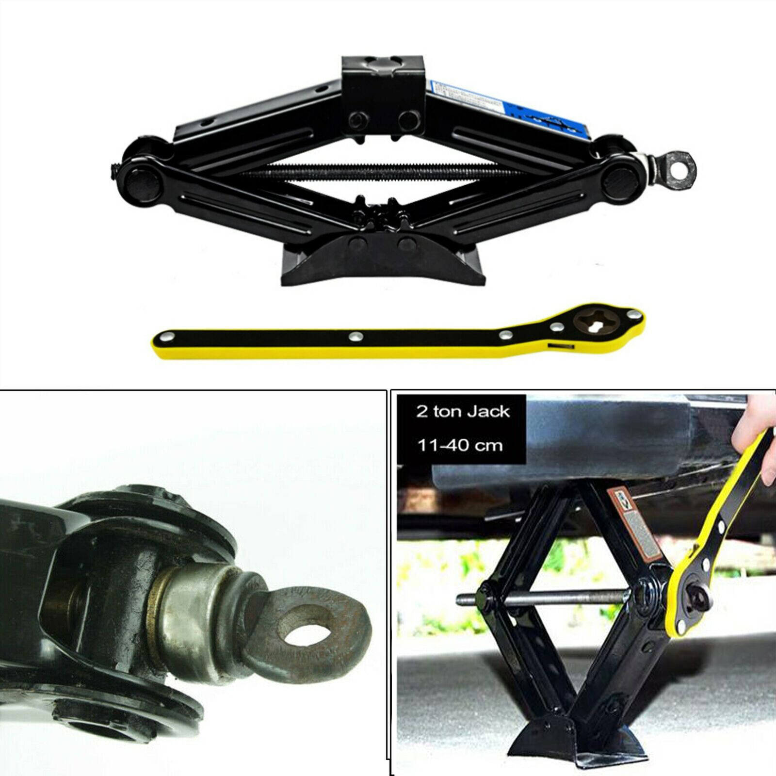Car Scissor Jack Ratchet Wrench Garage Tire Wheel Lug Handle Tool Labor-saving