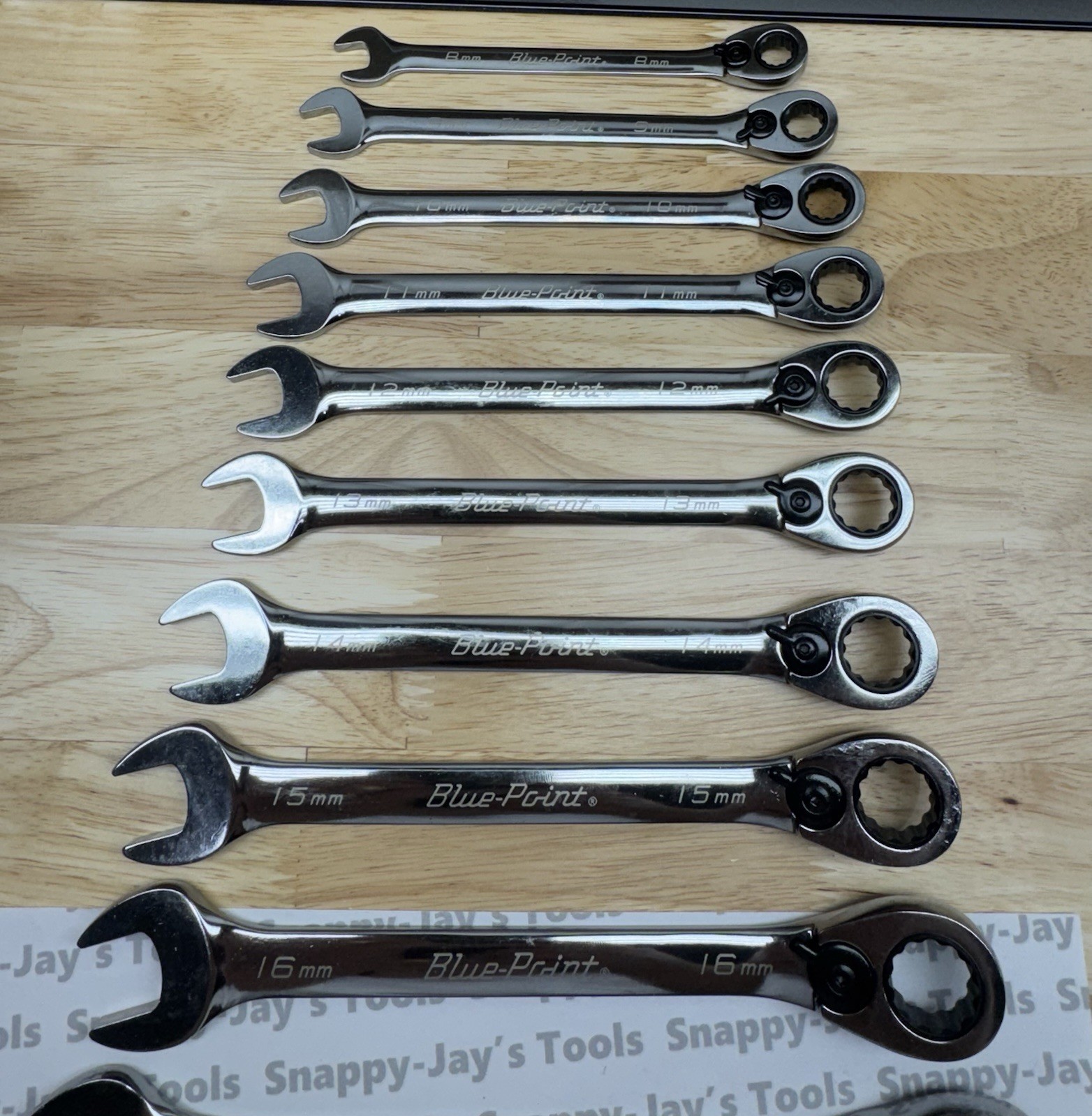 Blue-Point Snap-on Tools NEW 12pc Metric Ratcheting Wrench Set BOERM712