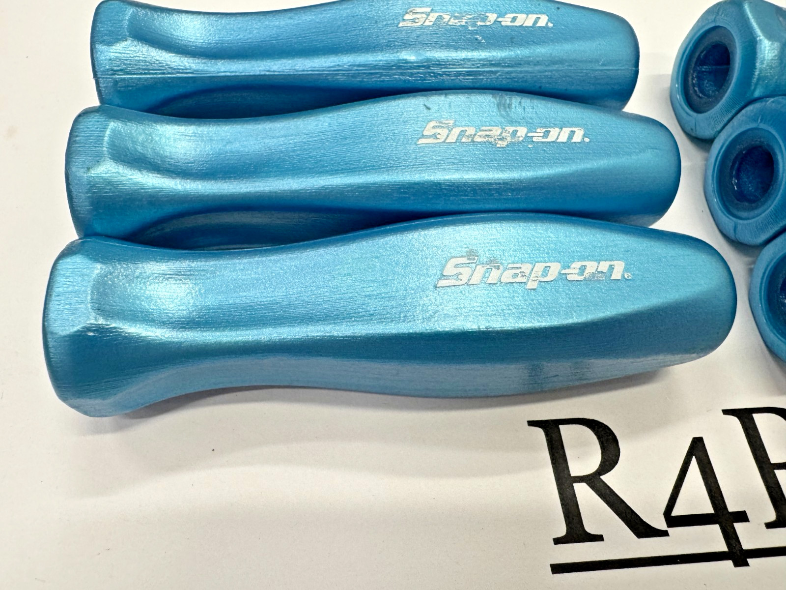 Snap-on Tools PEARL BLUE 3/8″ Drive Replacement Ratchet Hard Grip 6PC Lot Dinged