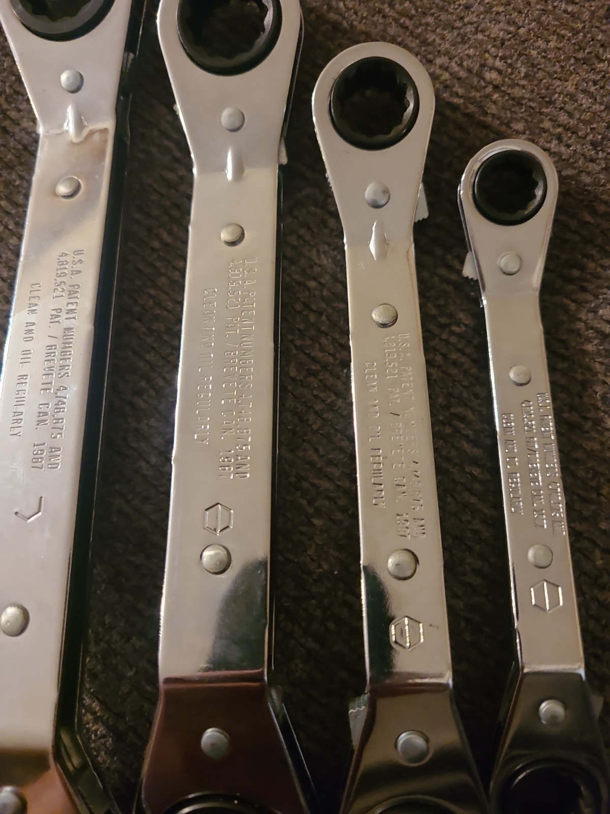 Craftsman SEA Offset Double End Ratcheting Wrench Set 5 Piece 1/4″ thru 7/8″ USA