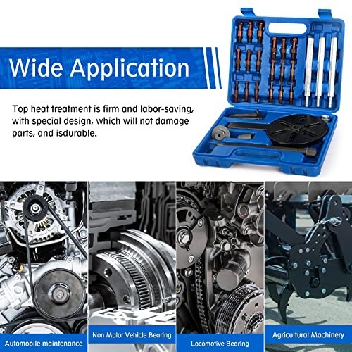 21 in 1 Bearing Puller Set – Multifunctional Three-Jaw & Curved Hook Tool, Heavy