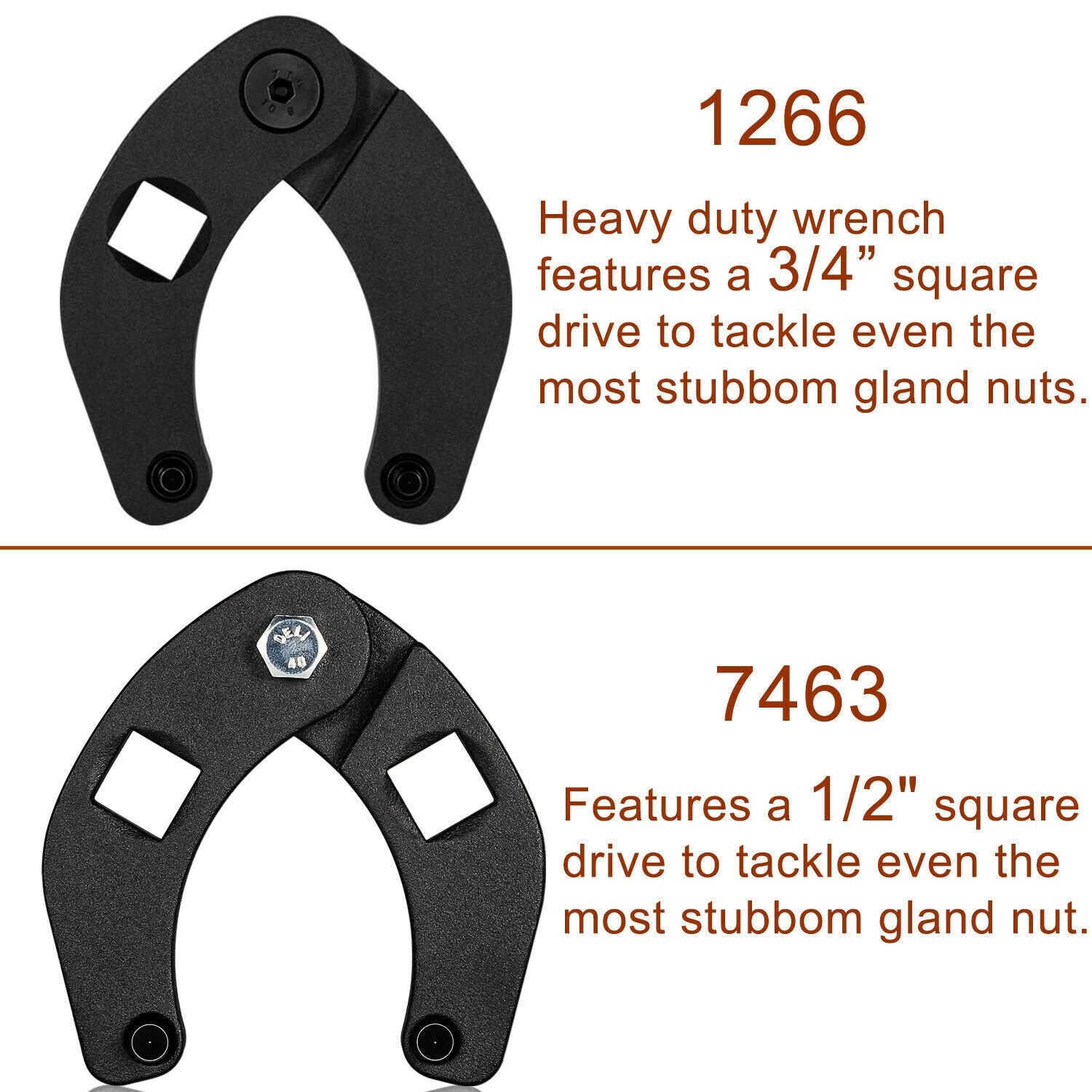 7463 Spanner Tool Set For Hydraulic Cylinders & 1266 Adjustable Gland Nut Wrench