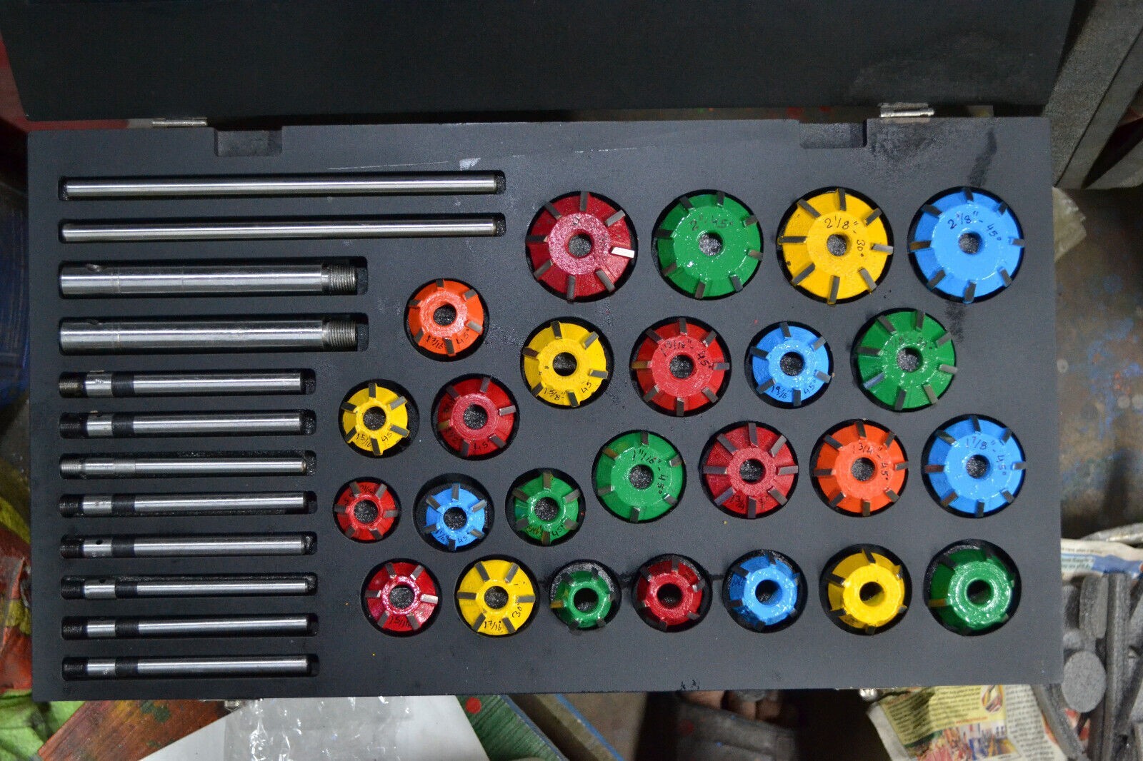 37xVALVESEAT CUTTERSET CARBIDETIPPED FOR CHEVY,FORD.GMC,CATERPILLAR,KOMATSU BEST