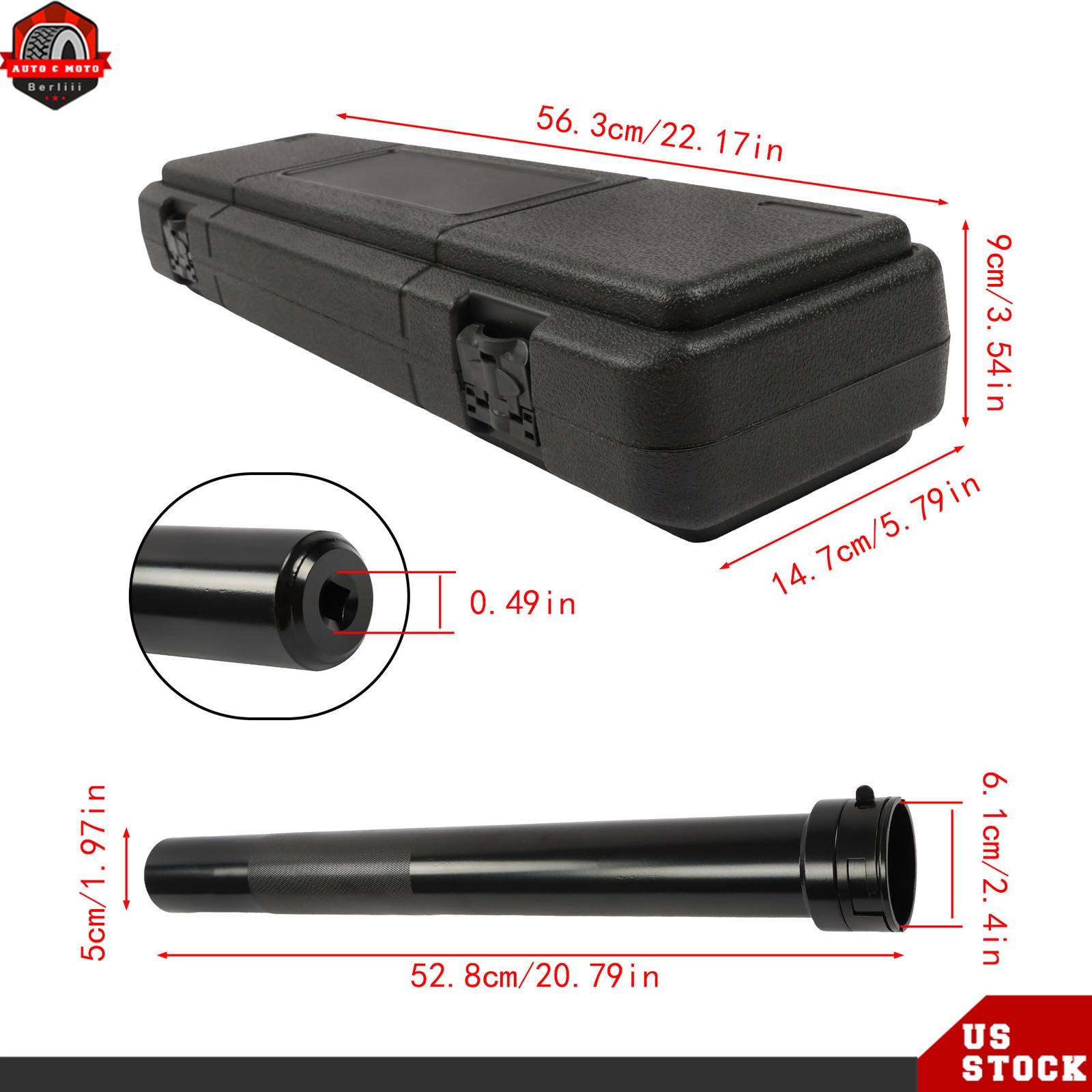 13pcs Inner Tie Rod Removal Installation Tool Set with 12 SAE & Metric Adaptors