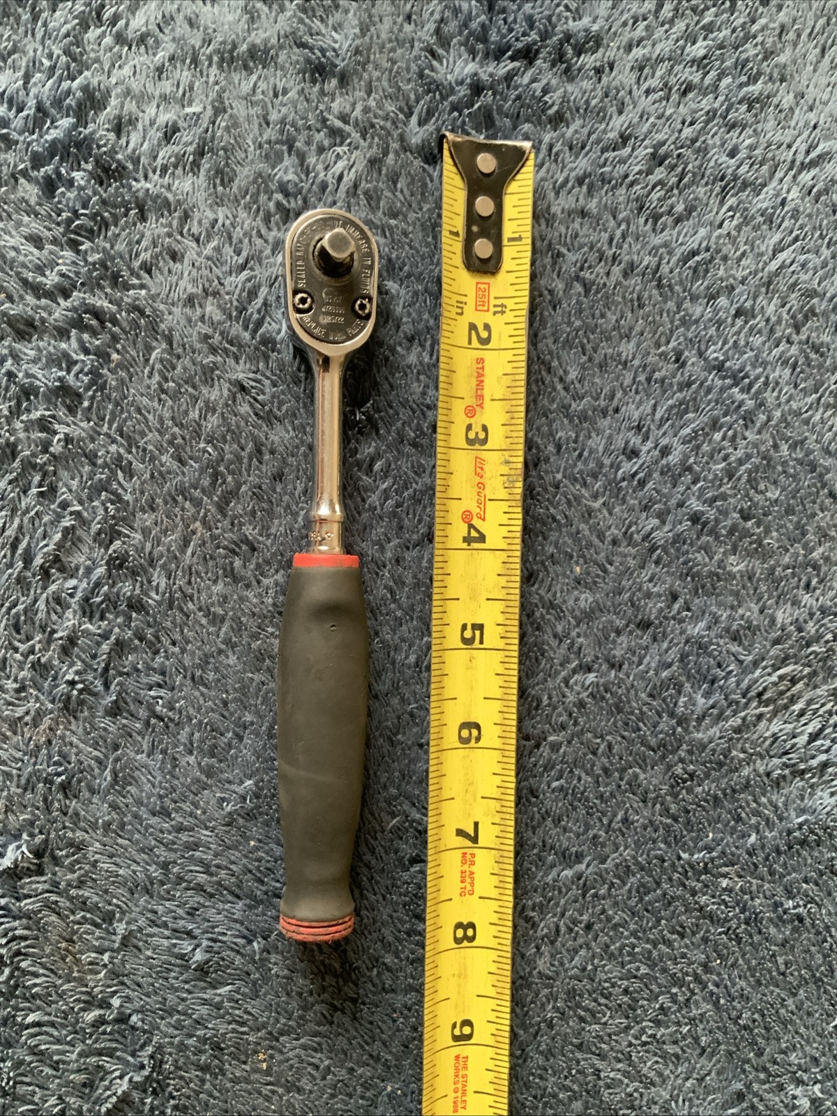 Snap On Thl72, 1/4” Drive Soft Grip Ratchet…..red…….works Fine….
