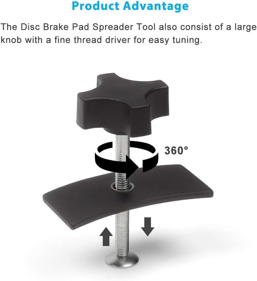 Brake Pad Spreader 360 Degree Swivel Joint Disc Brake Pad Separator Tool for Car
