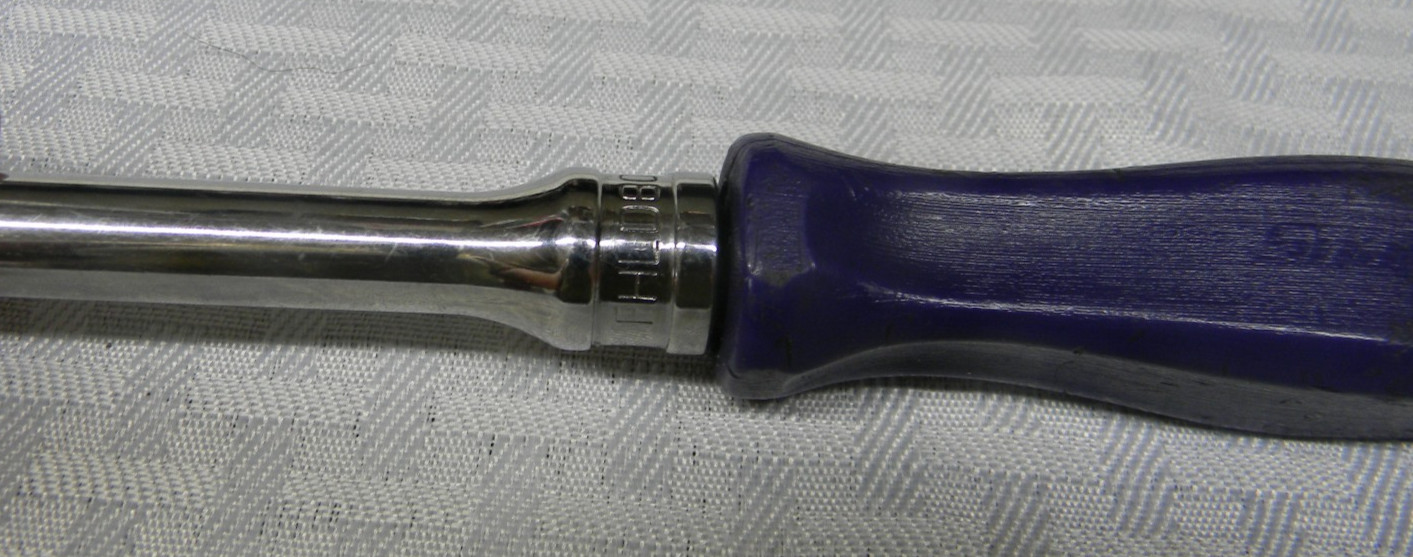 SNAP-ON 3/8″ DRIVE 11-3/8″ LONG DARK PURPLE HARD HANDLE RATCHET #FHLD80