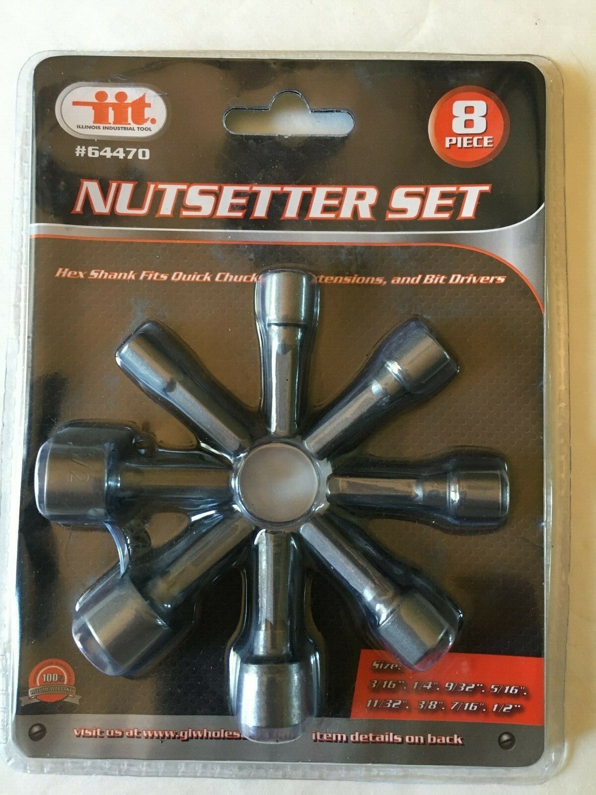 Nut setter 8 Piece Set: