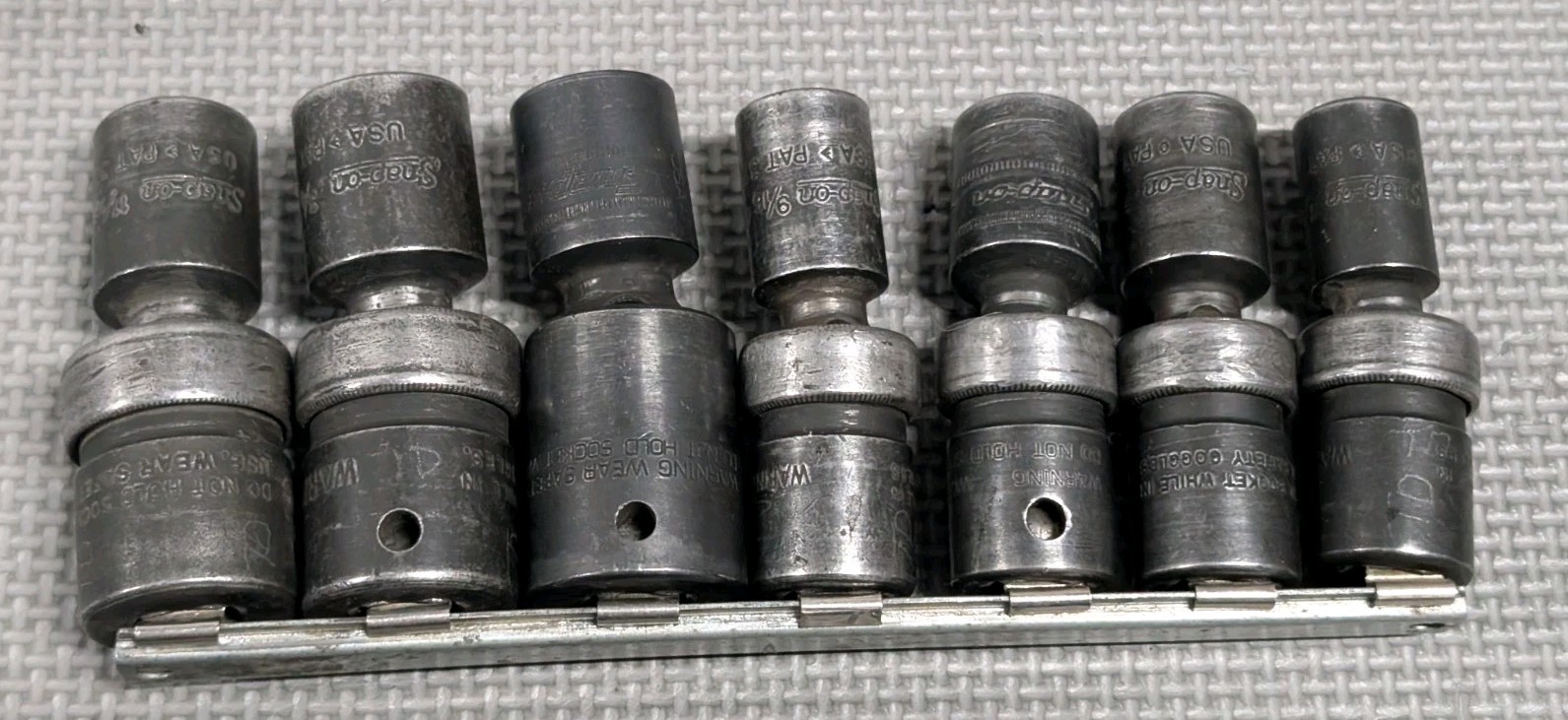 Snap-on 6pt Impact Swivel Socket Set 7 pcs See Description