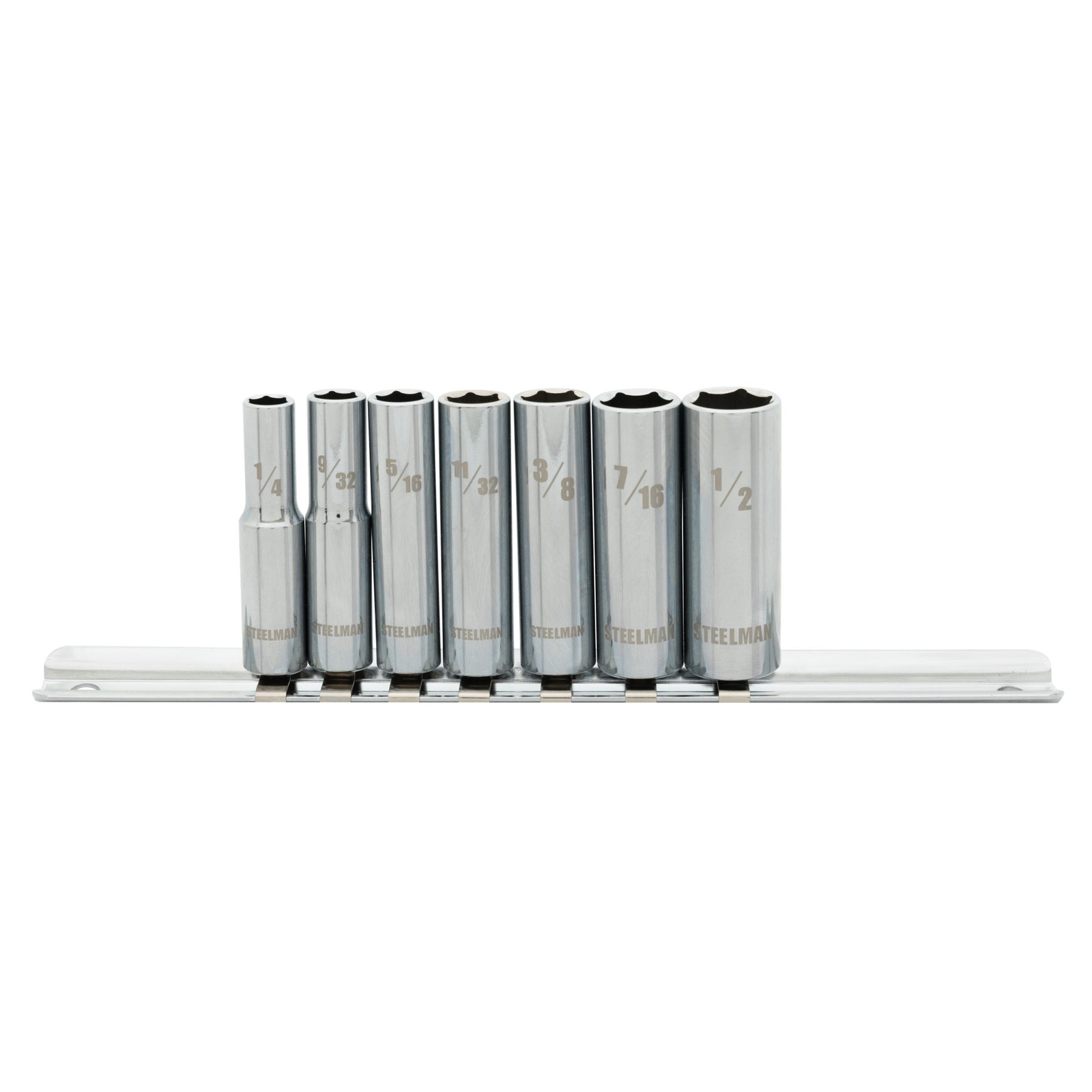 Steelman 7 Piece 1/4 in. Drive Deep Well Socket Set SAE 78520