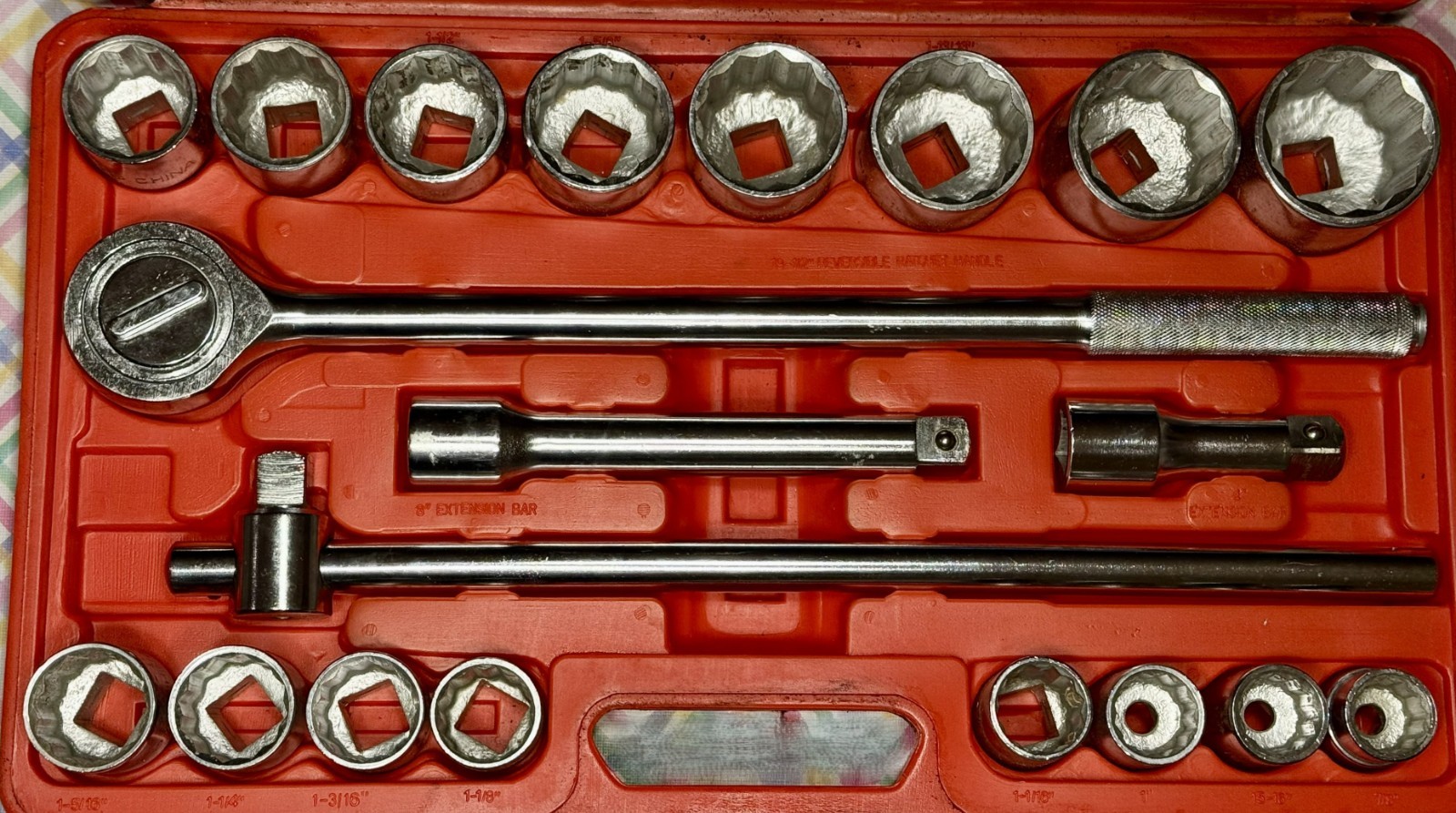 21 Piece Heavy Duty Socket Wrench Set 3/4″ Drive 7/8″ – 2″ – Sliding T & Ratchet