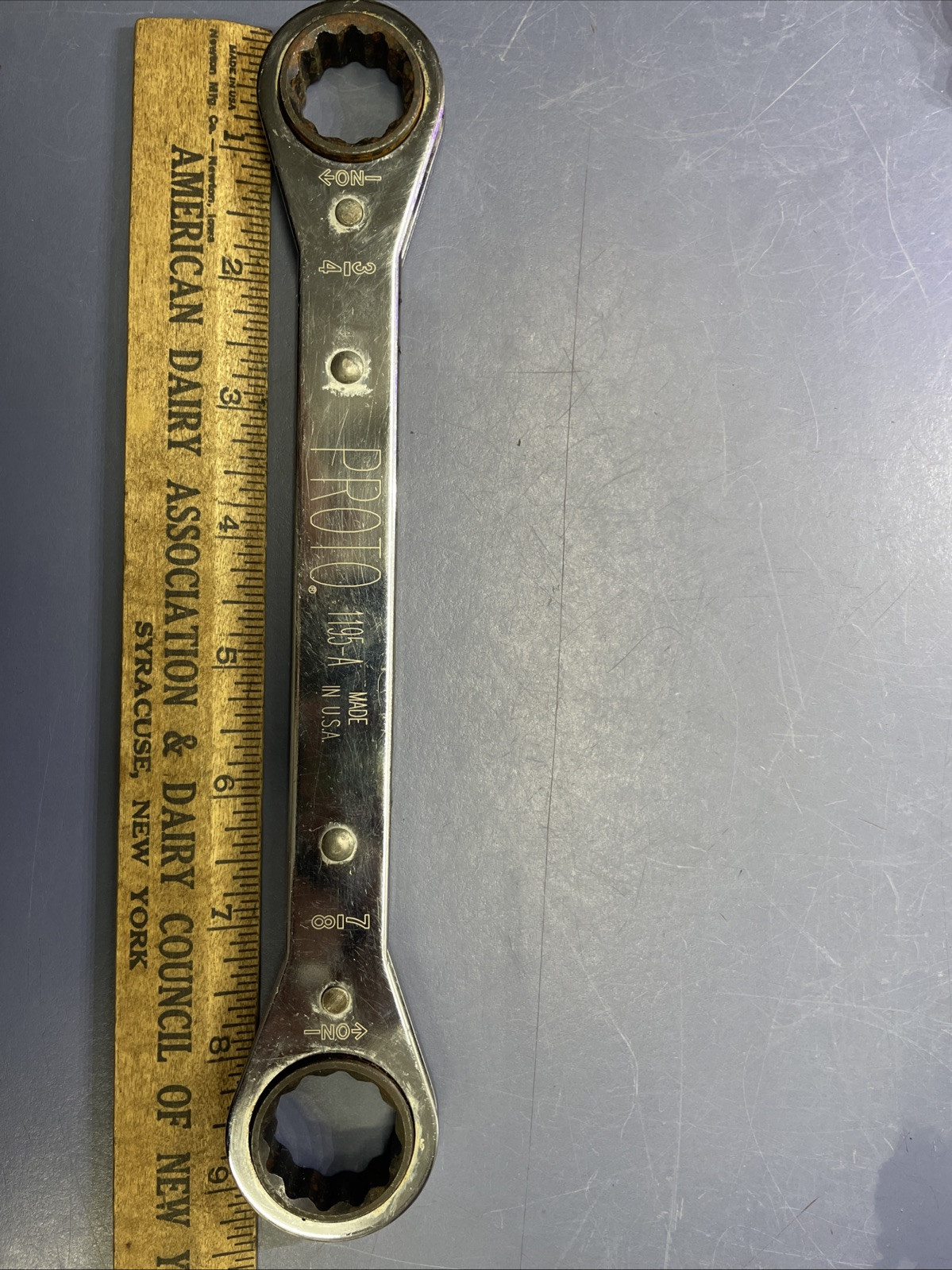 PROTO 1195-A 3/4” X 7/8” RATCHETING BOX WRENCH