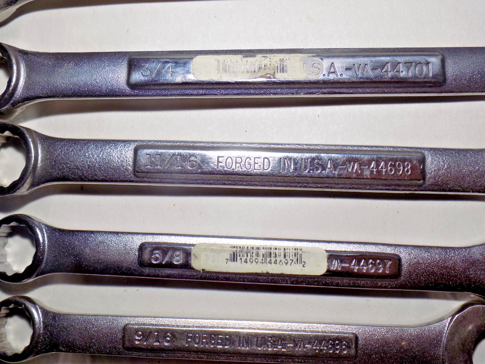 XLNT 27 Pc. USA Craftsman -VA- 7-19MM/1/4″-1″ Combo Wrench Set-CLEAN
