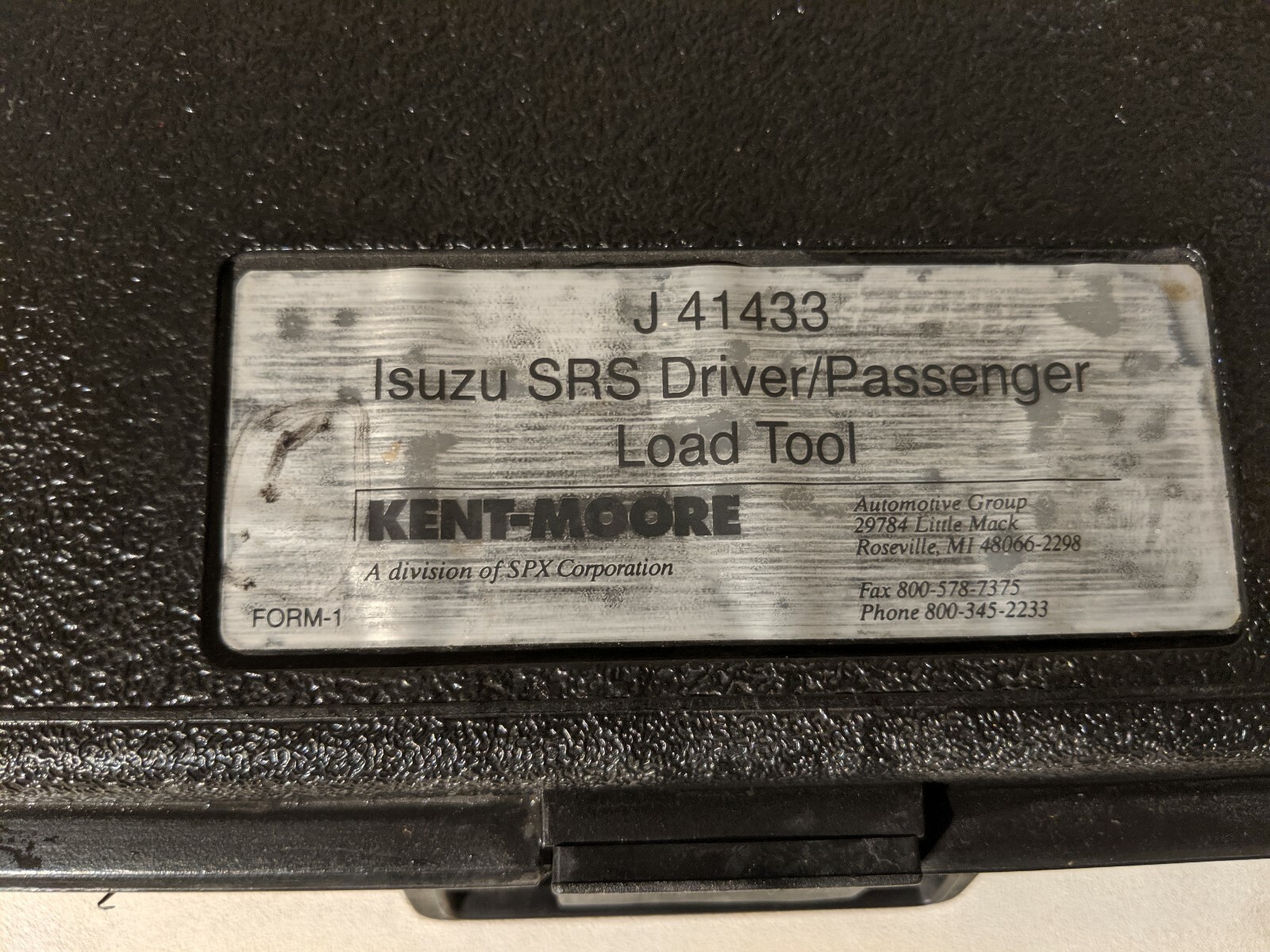 Kent More Isuzu SRS Driver / Passenger Air Bag Load Tool with Case # J41433