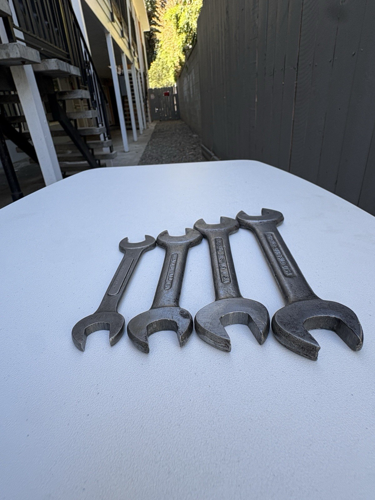 Vintage Barcalo Buffalo USA Drop Forged Open End Wrenches Lot of 4 7/8 3/4 19/32