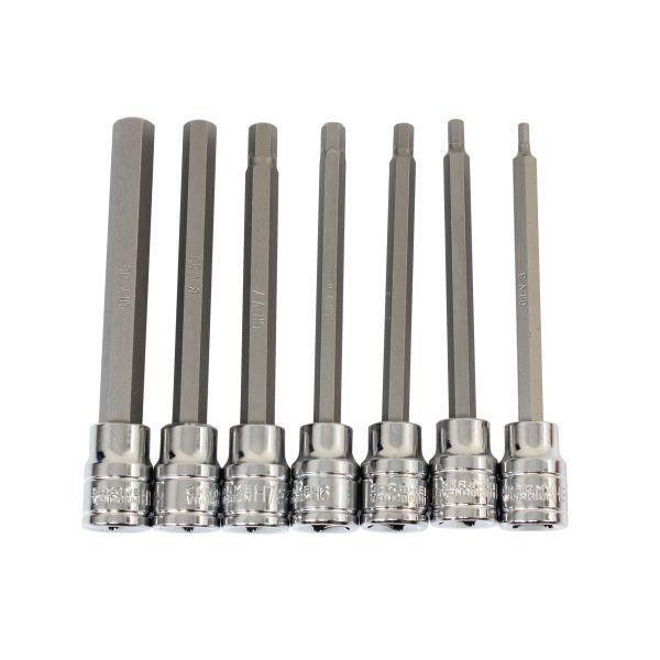 US PRO Extra Long Hex Bit Socket Set 3/8″ Dr Allen Keys H3 4 5 6 7 8 10mm 1399