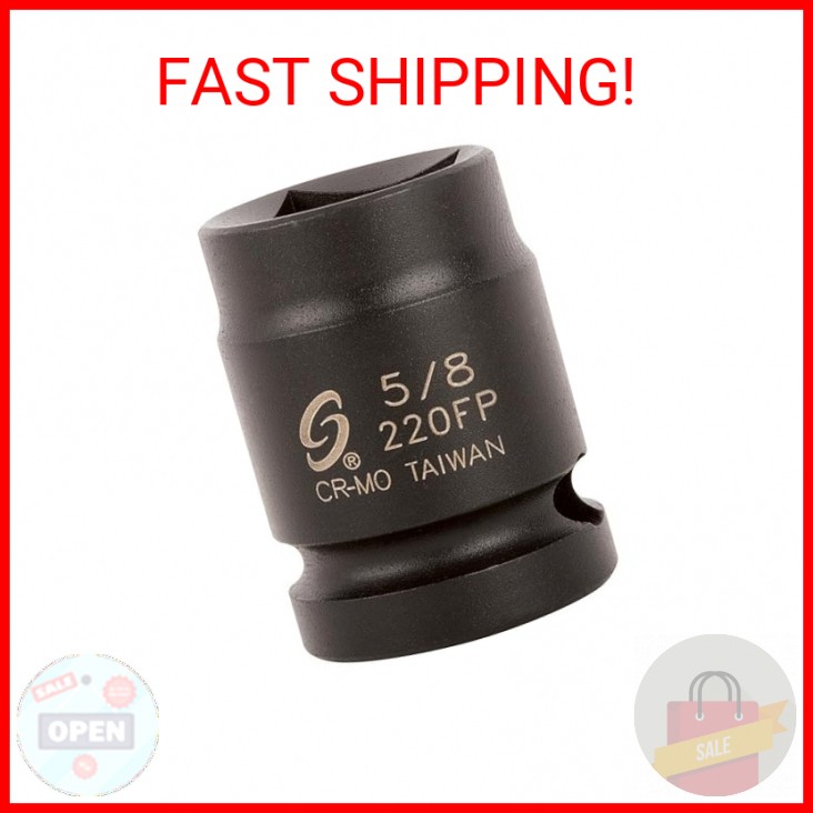 SUNEX TOOLS 220fp 1/2-Inch Drive 5/8-Inch Female Pipe Plug Socket