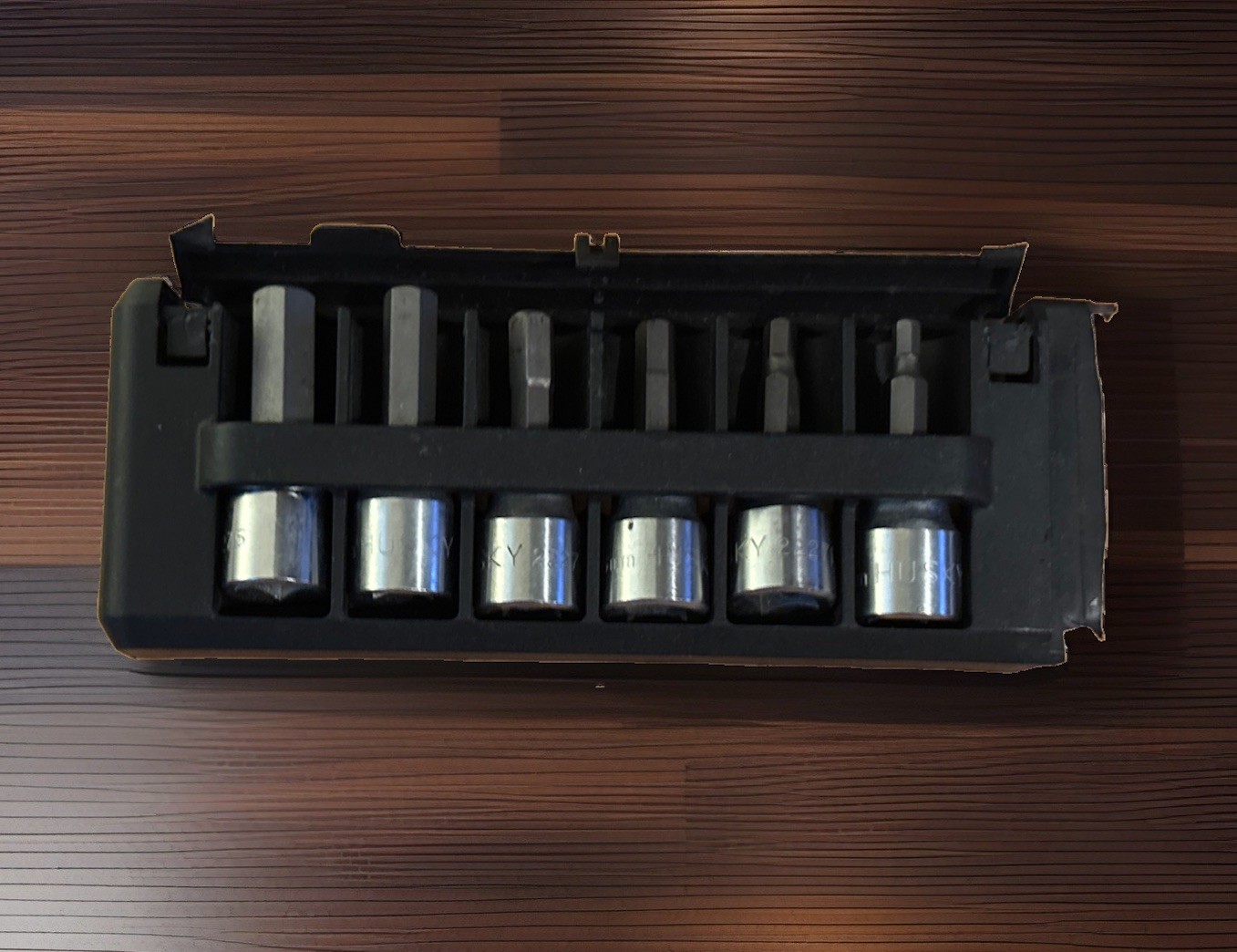 Husky Brand 3/8 Dr. Metric Hex Socket Set Size 10 8 7 6 5 4mm. Made In USA