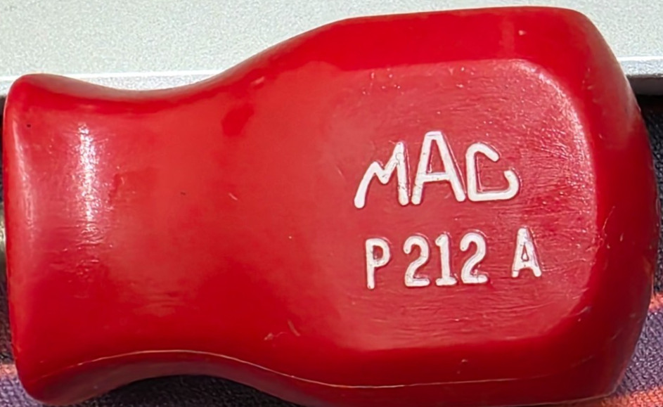 Vintage MAC Tools USA P212XA Red Stubby Phillips Screwdriver , VGC