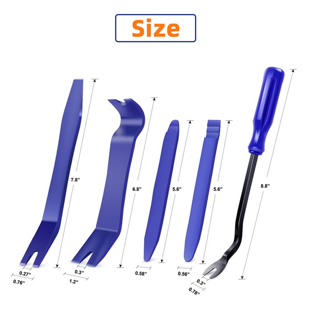 Car Pry Tool Kit Panel Door Audio Trim Removal Tools Upholstery Dash Radio Audio