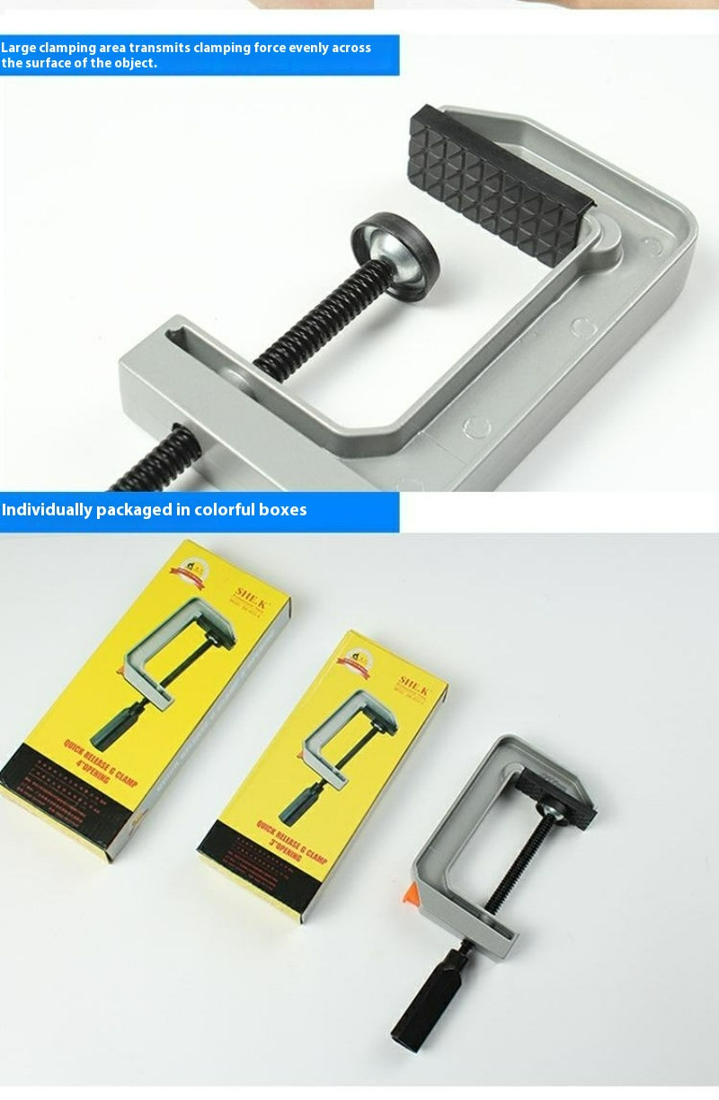 Aluminium G-clamp Woodworking Jig Lightweight F-clamp C-clamp Woodworking Jig