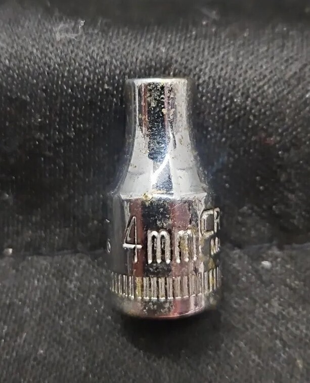 Craftsman USA 4mm 6 Point 1/4″ Drive Shallow Socket 43505 G Replacement GUC