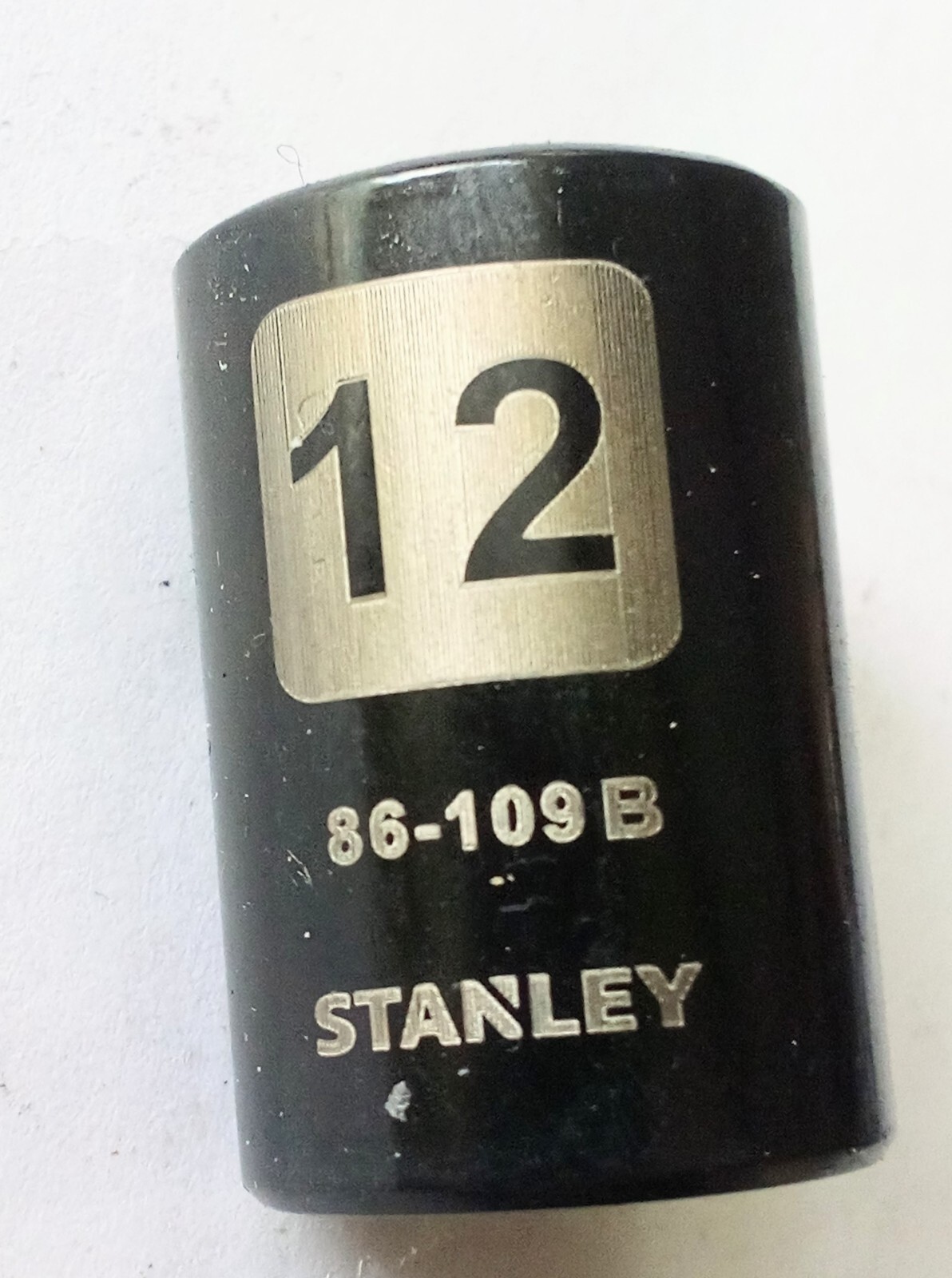 Stanley 12 mm x 1/4″  Standard Socket 86-109B Black Chrome 6 Pt Free Shipping
