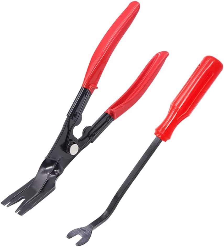 3Pcs Car Trim Clip Upholstery Removal Tool Door Panel Fastener Pin Pliers Puller