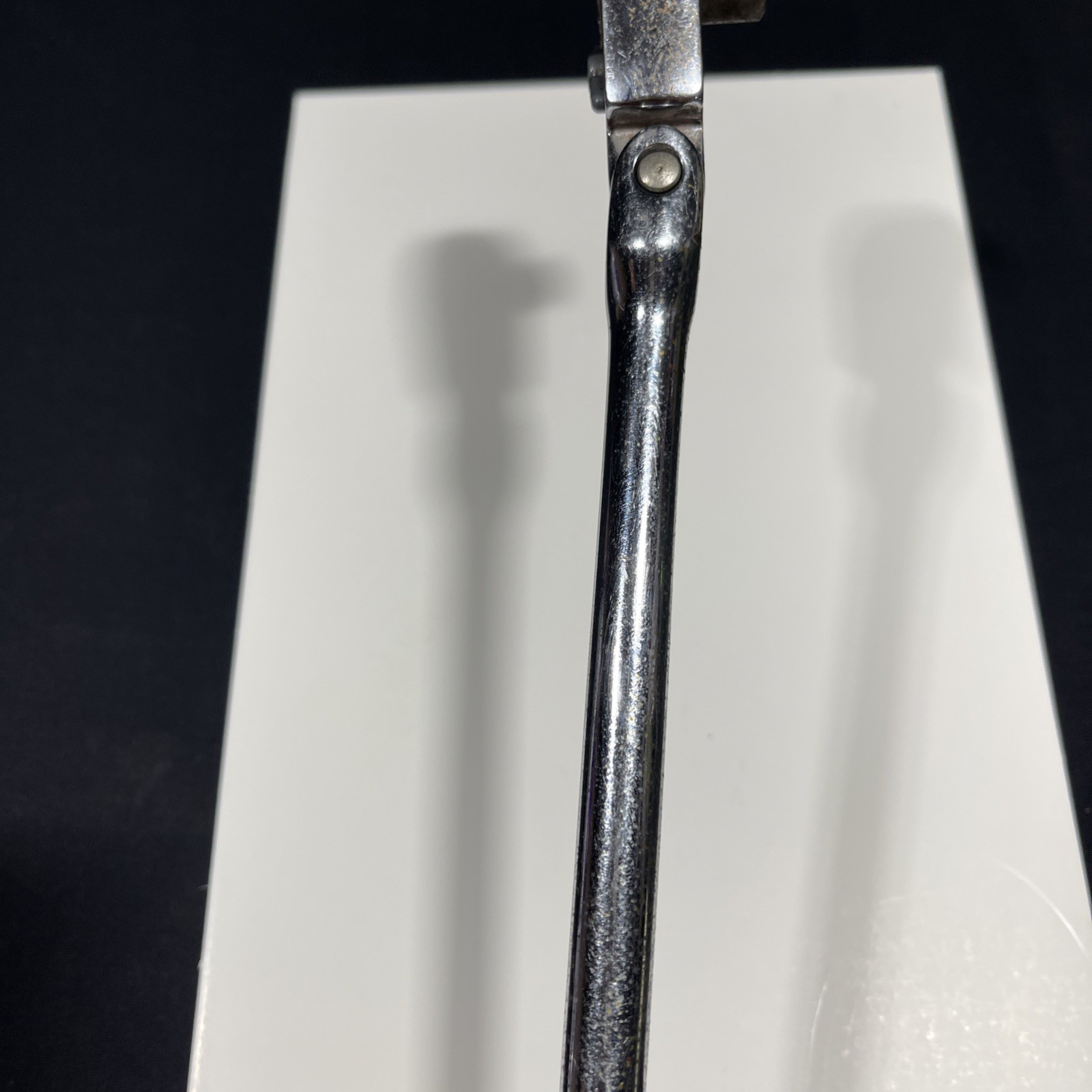 Snap/On F731 – Chrome 3/8″ DR., 11-1/4”LONG HANDLE, FLEX HEAD, RATCHET