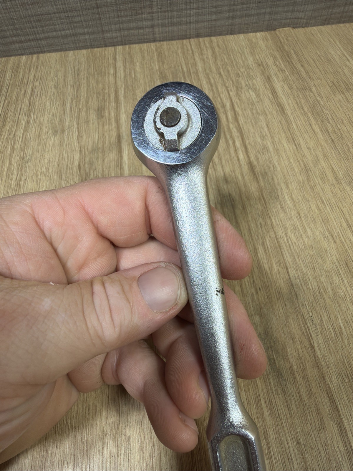 Vintage Crescent 3/8″ Drive 7.5″ Long Socket Ratchet Model LT70 Made USA Used