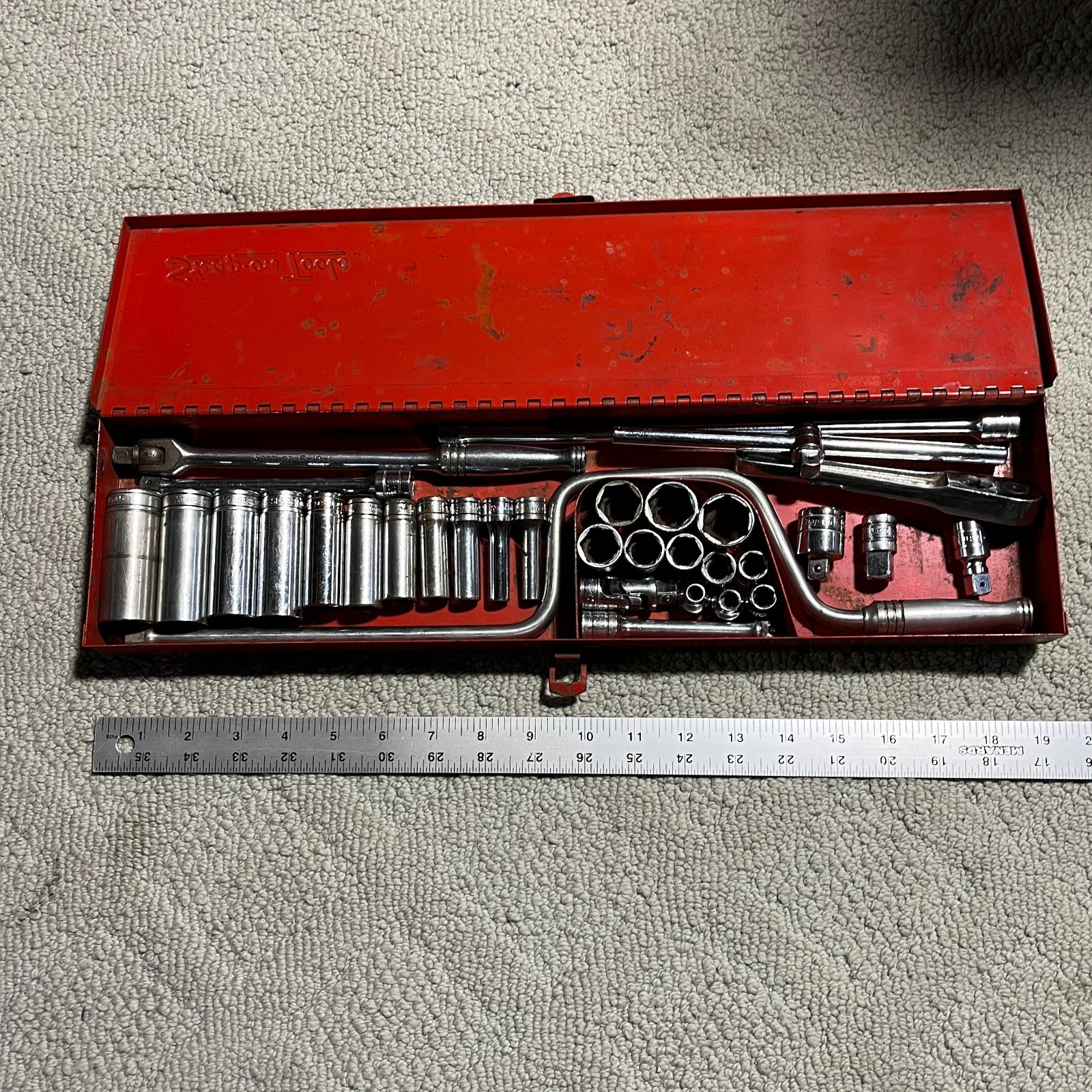 Snap-on 3/8″ Drive Socket Wrench 33 pc Set SFS081-181 FS081-181 6 pt in Box