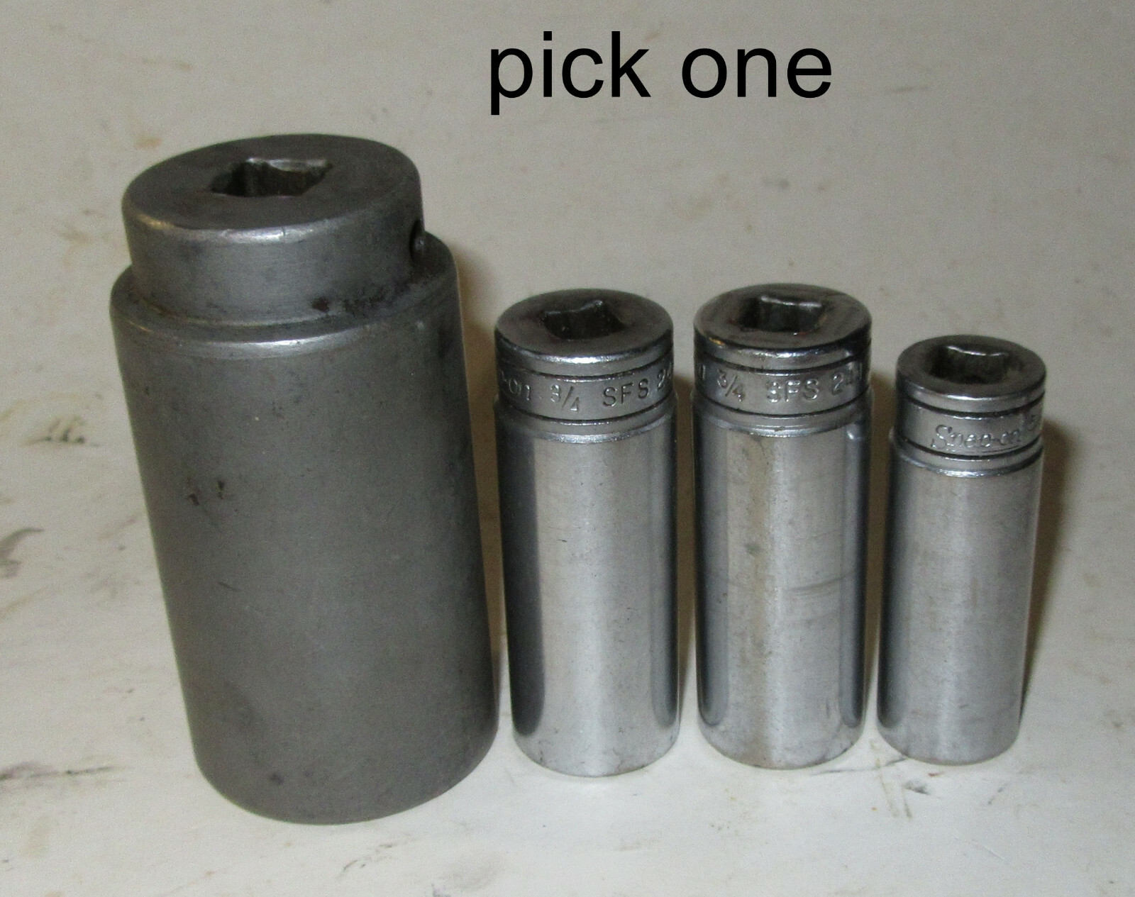 You Pick ONE Snap On Deep socket 1/2-3/8″ Drive 1-1/2″, 3/4″, 11/16″ or 13/16″