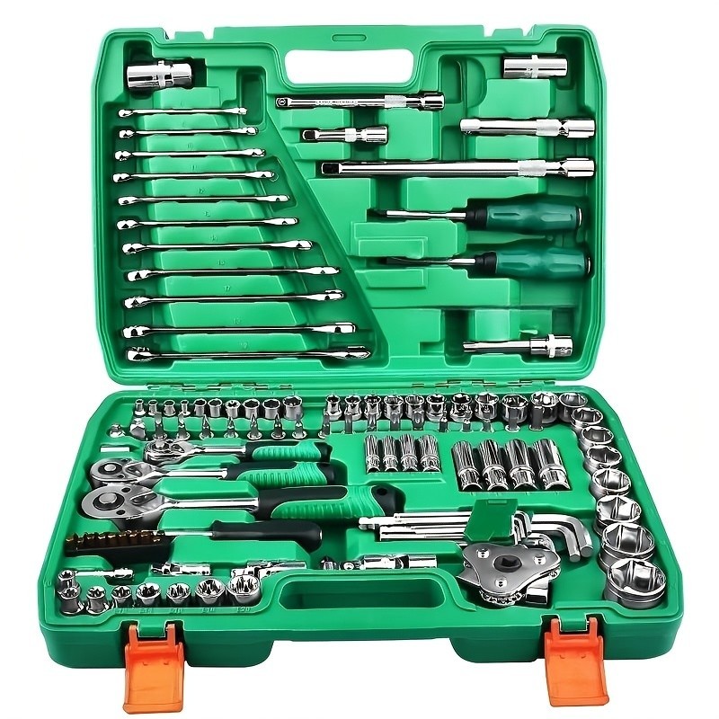 53/82/121/151PCS Heavy-duty Stainless Steel Socket Wrench Set