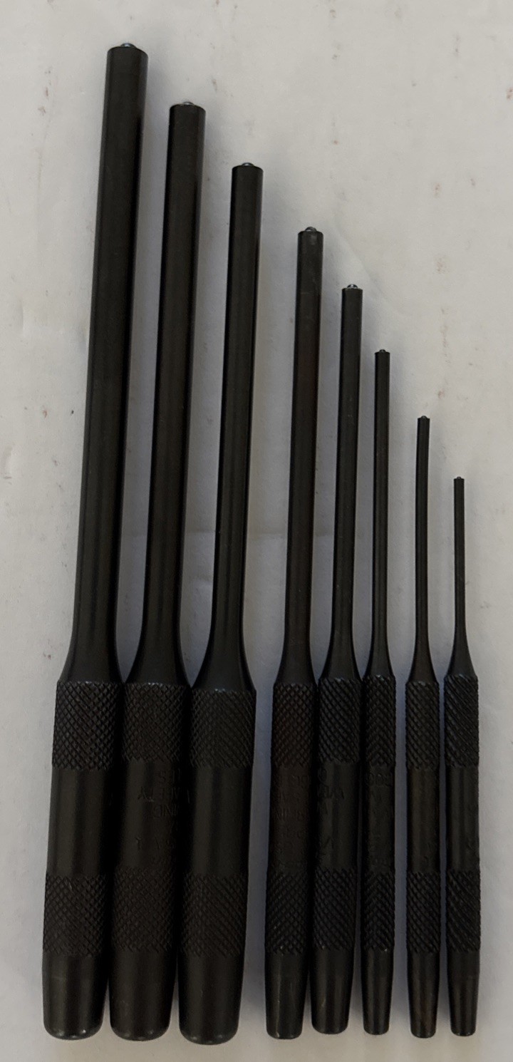Snap On 8 Piece Roll Pin Punch Set PPR708BK