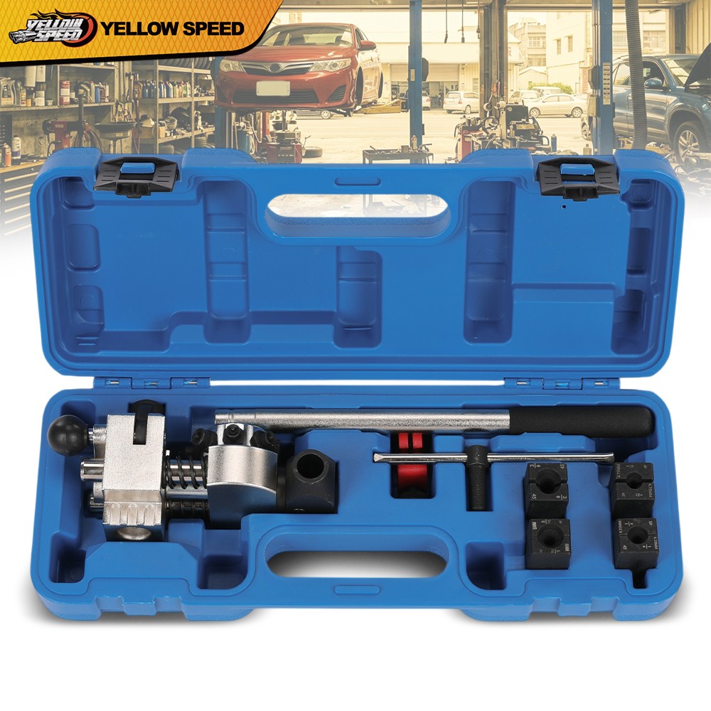 Brake Pipe Flaring Tool Kit 45 Degree Flare Tubing Tool Set with Storage Case