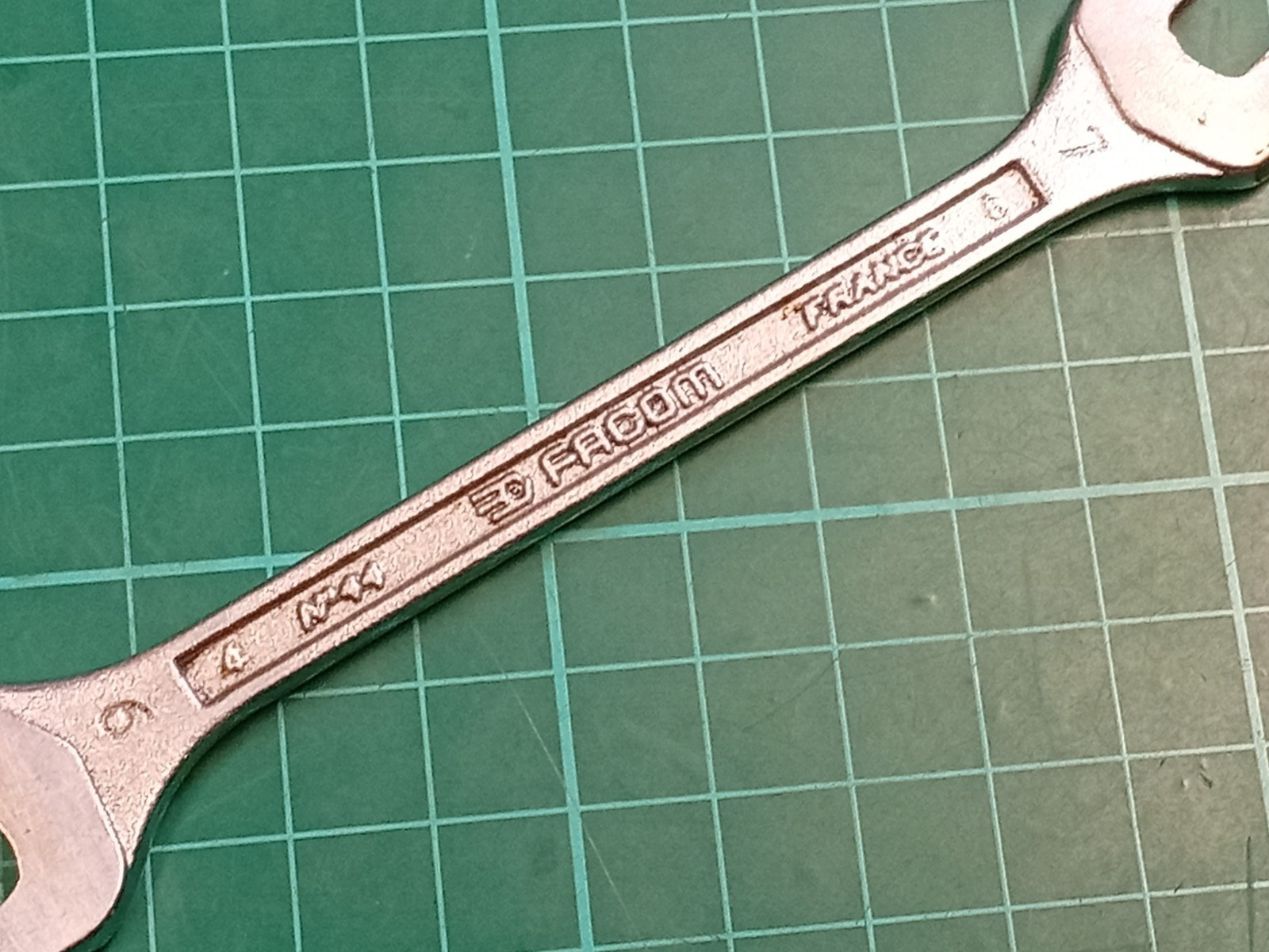 Facom No44, 7mm x 9mm, Vanachrome Super S, Open Ended Spanner, Made In France