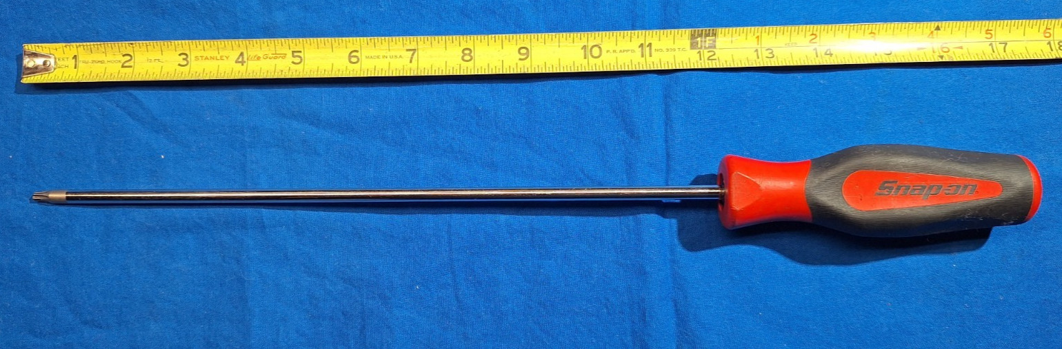 Snap-On SGDTX1225B T25 Extra-Long 17″ shaft Torx driver Instinct Handle Red
